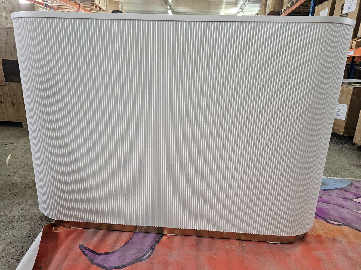 OUTLET 19 - Kosmetická recepce Averne LED – recepční pult do salonu 180cm - Bílá