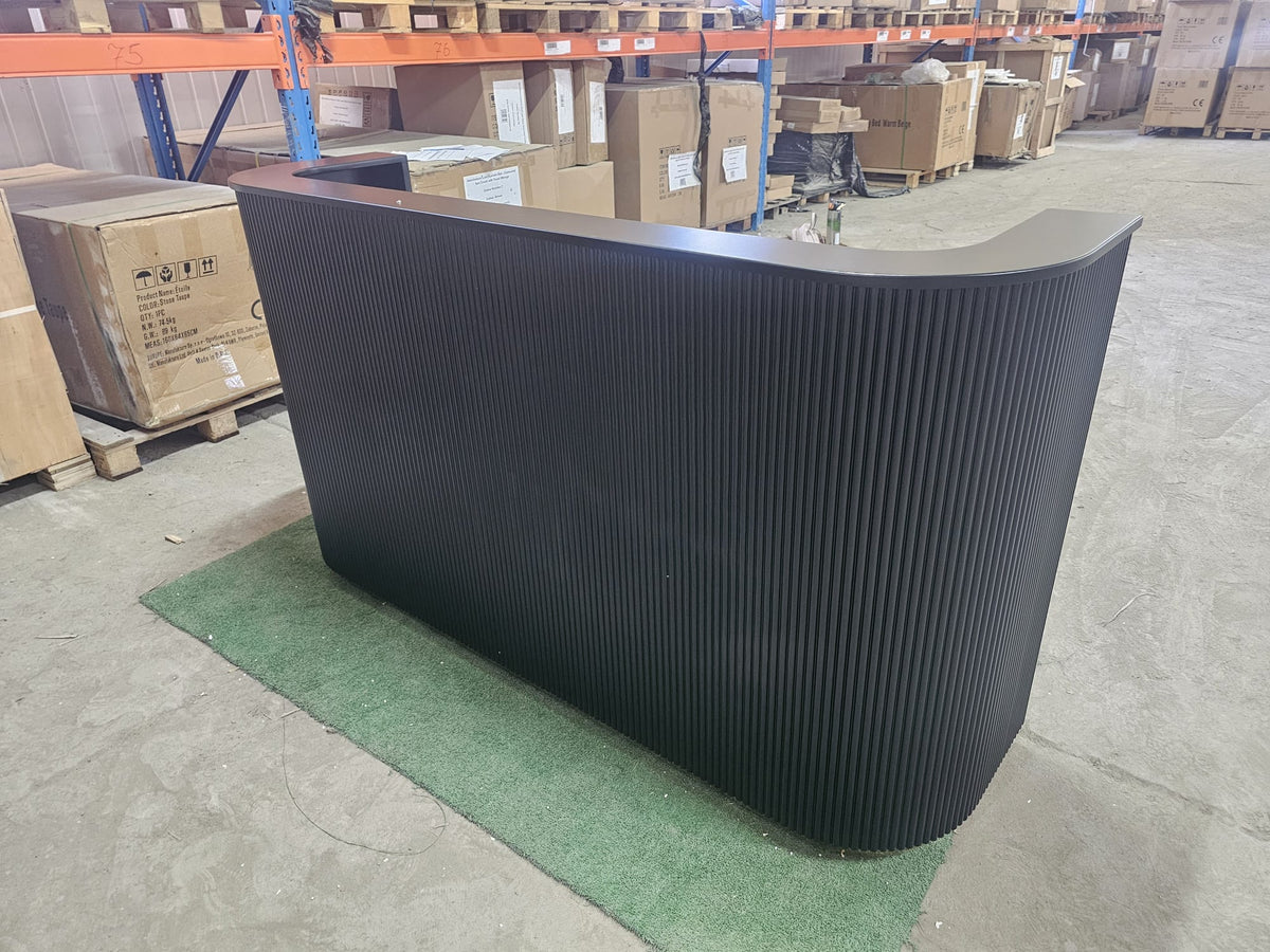 OUTLET 32 - Kosmetická recepce Averne LED – recepční pult do salonu 180cm - Černý