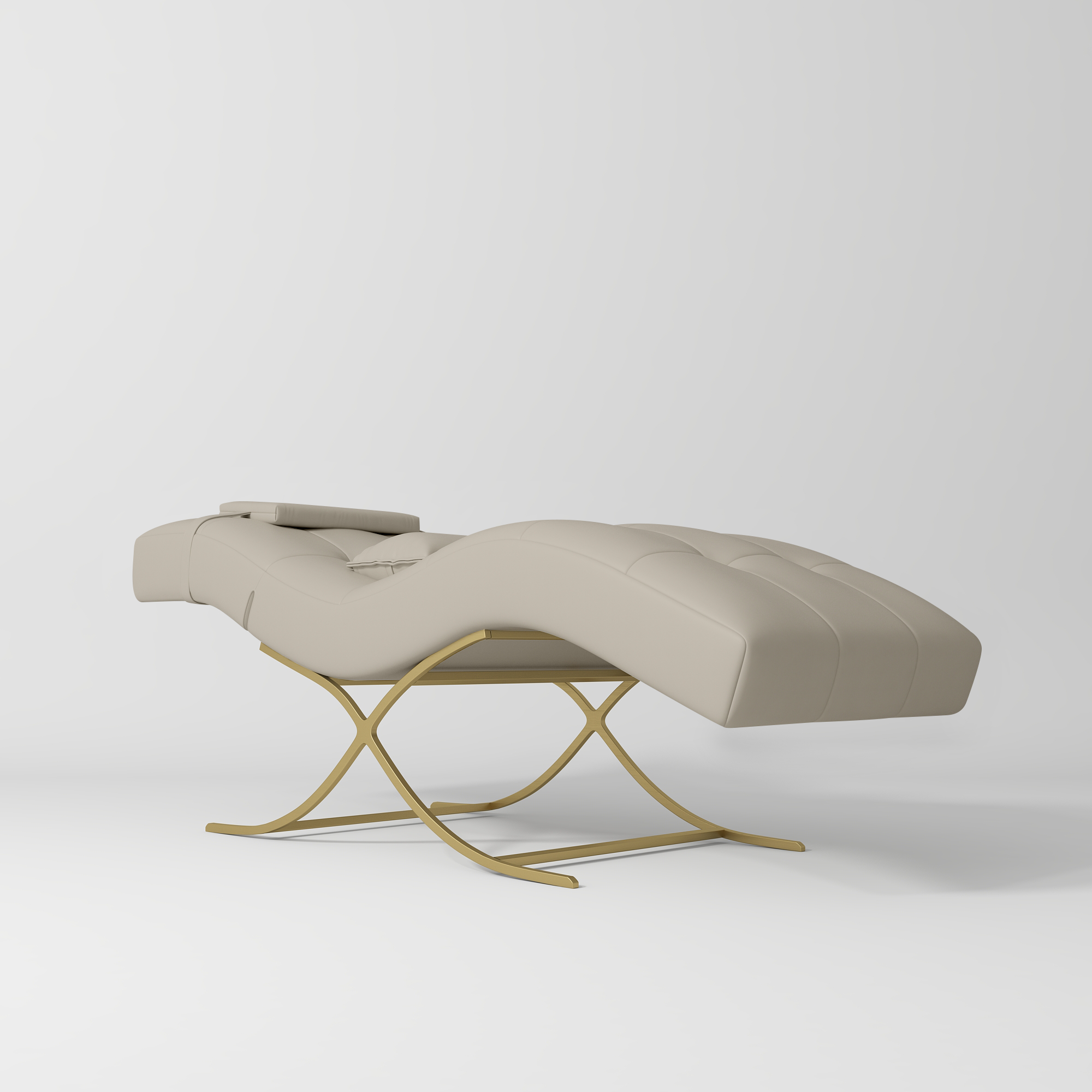 Łóżko kosmetyczne do stylizacji rzęs Elegance | Luksus i Komfort - Kamienny Taupe