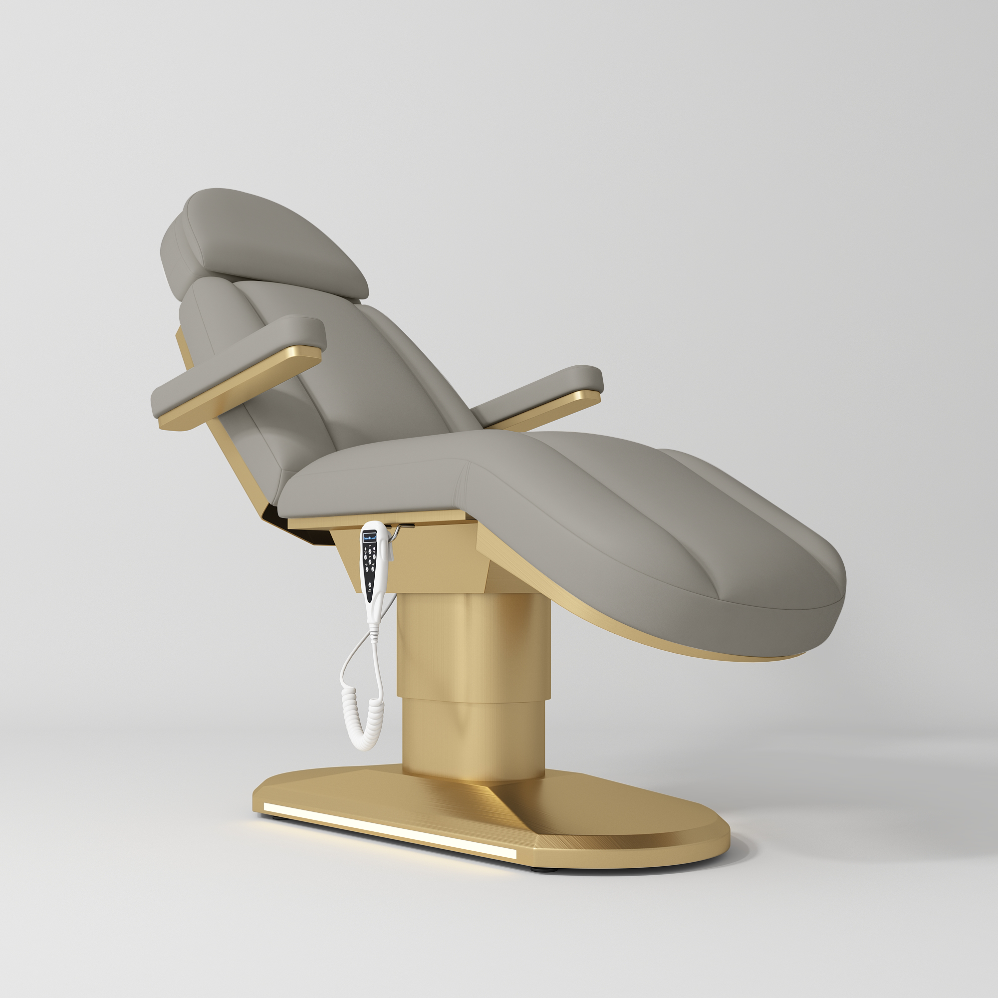 Elektryczne łóżko do zabiegów i stylizacji rzęs Étoile - Perłowy Szarobeż