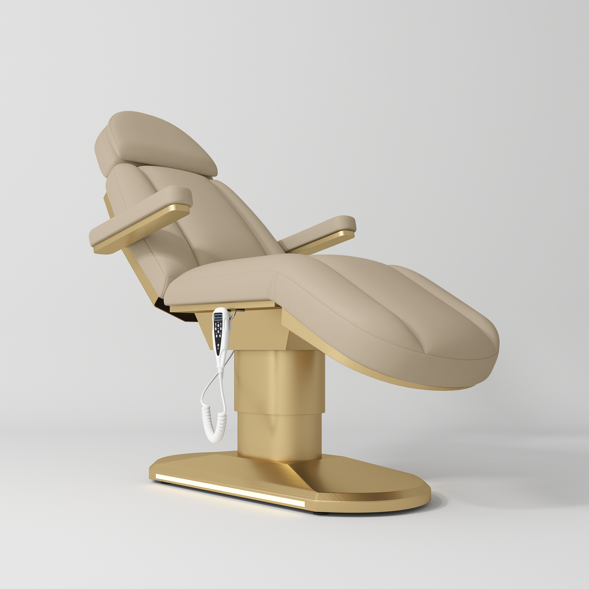 Elektryczne łóżko do zabiegów i stylizacji rzęs Étoile - Ciepły Beżowy