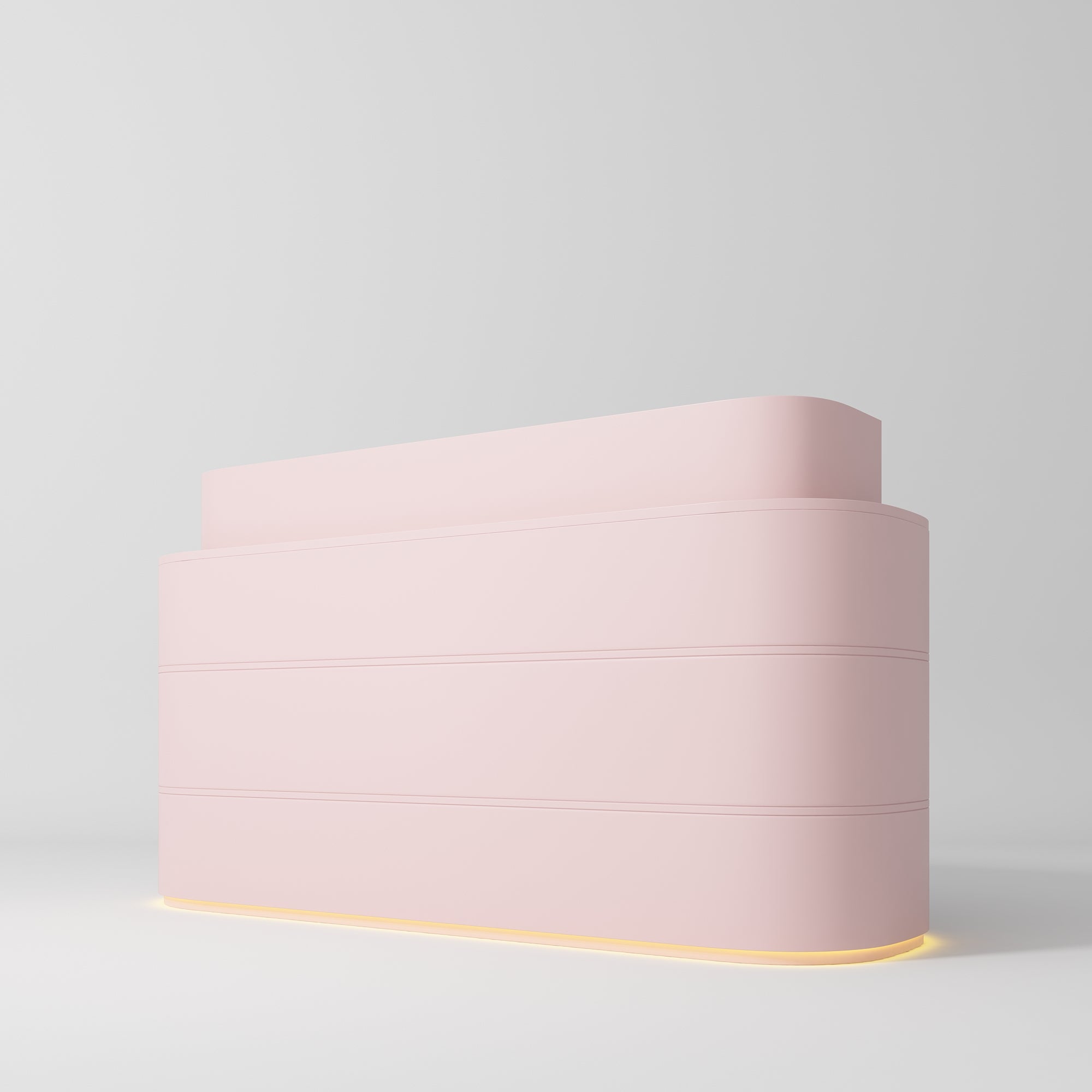 Kozmetická recepcia Lueur LED – prémiový recepčný pult do salónu - Ružová