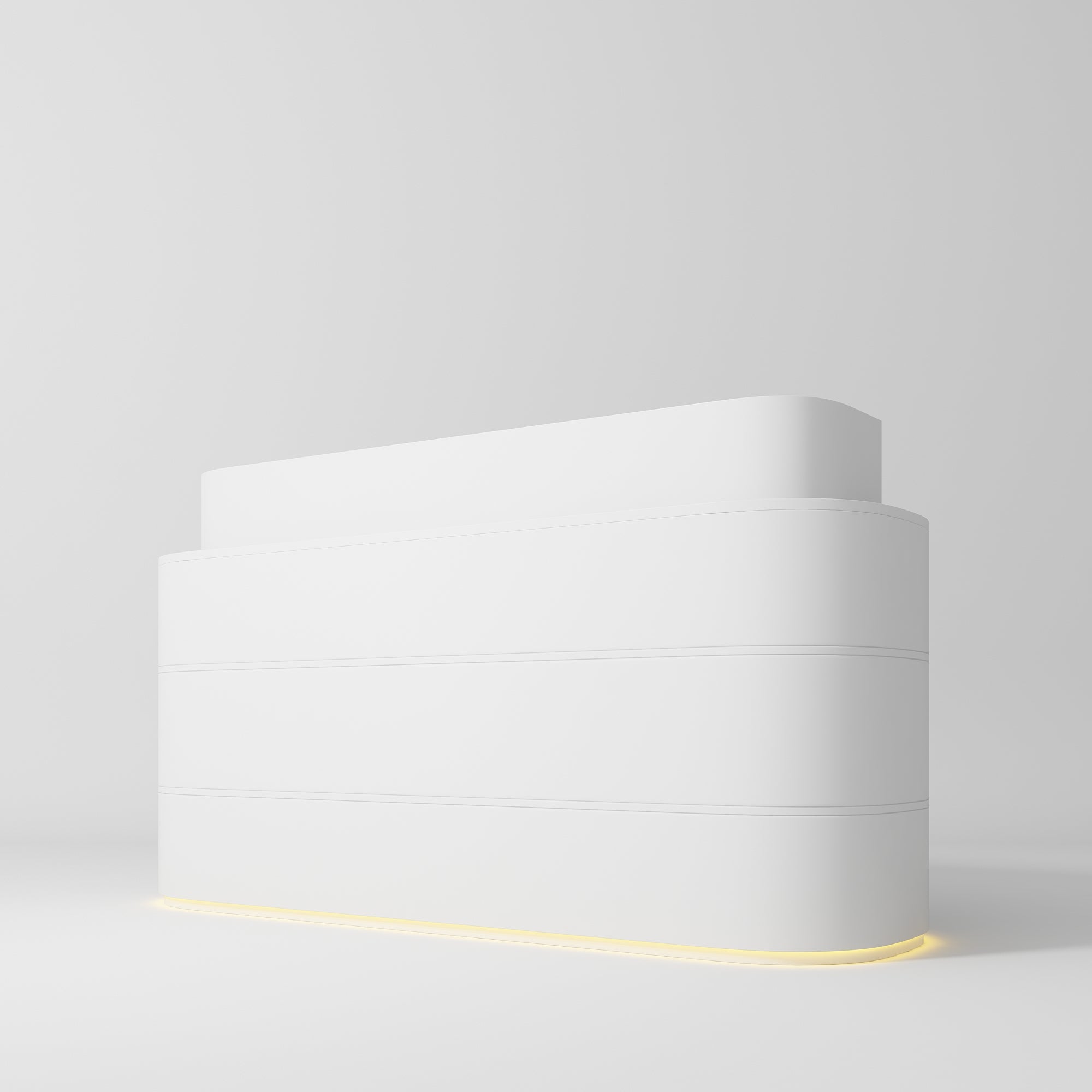 Kozmetická recepcia Lueur LED – prémiový recepčný pult do salónu - Biela