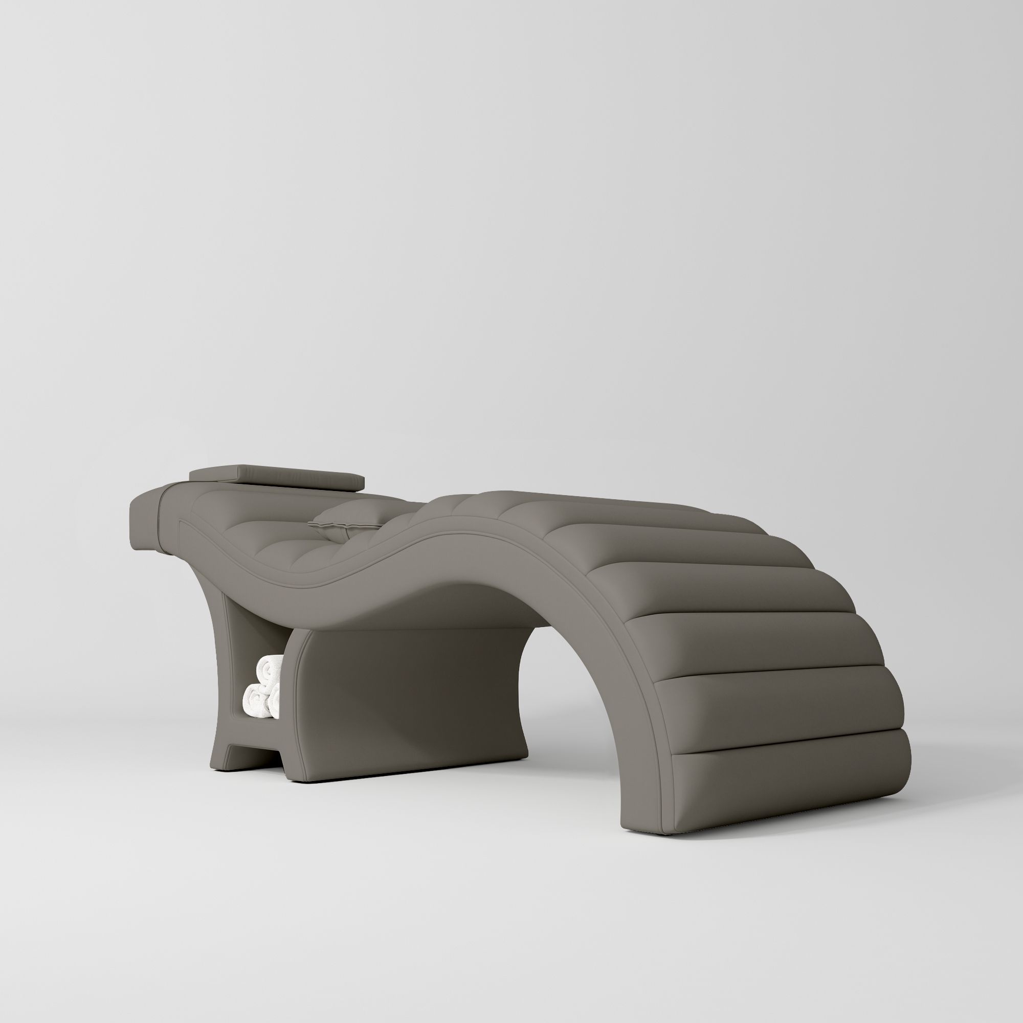 Łóżko kosmetyczne do stylizacji rzęs Luxe – Ergonomiczne i luksusowe - Głęboki Popiel