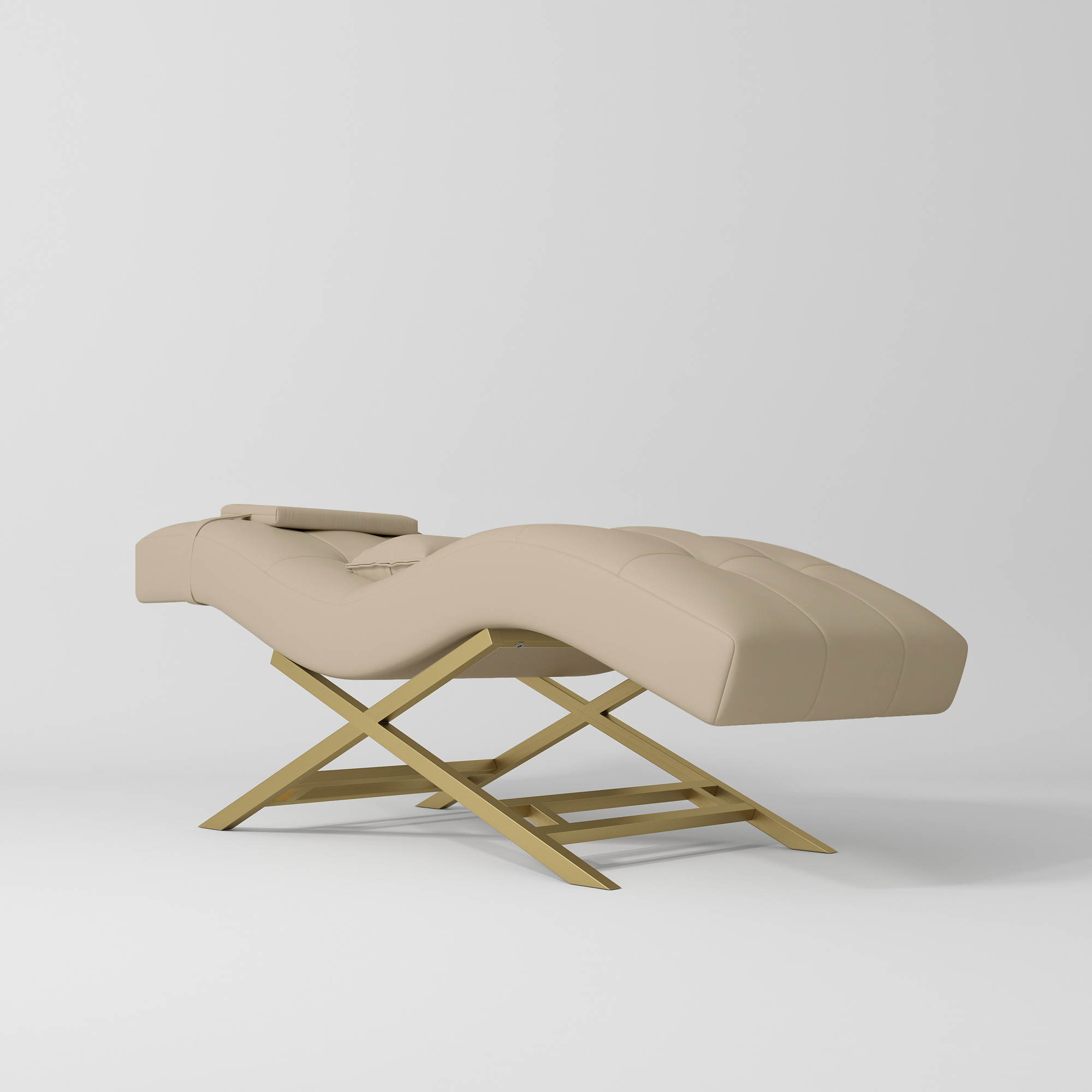 Łóżko kosmetyczne do stylizacji rzęs Majesty – Ciepły Beżowy