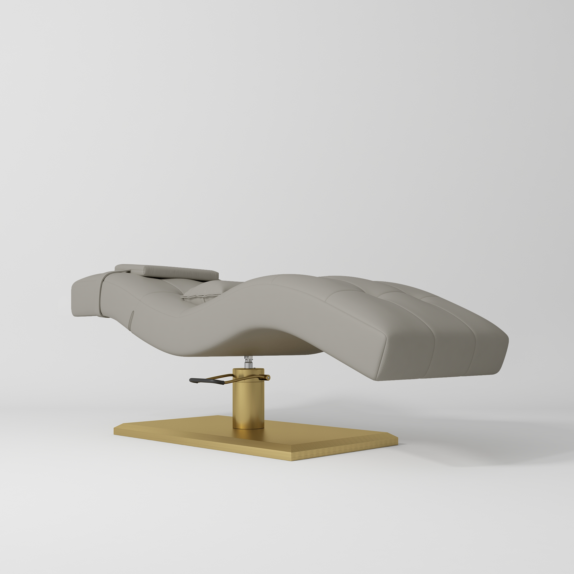 Łóżko kosmetyczne hydrauliczne do stylizacji rzęs Prestige - Perłowy Szarobeż