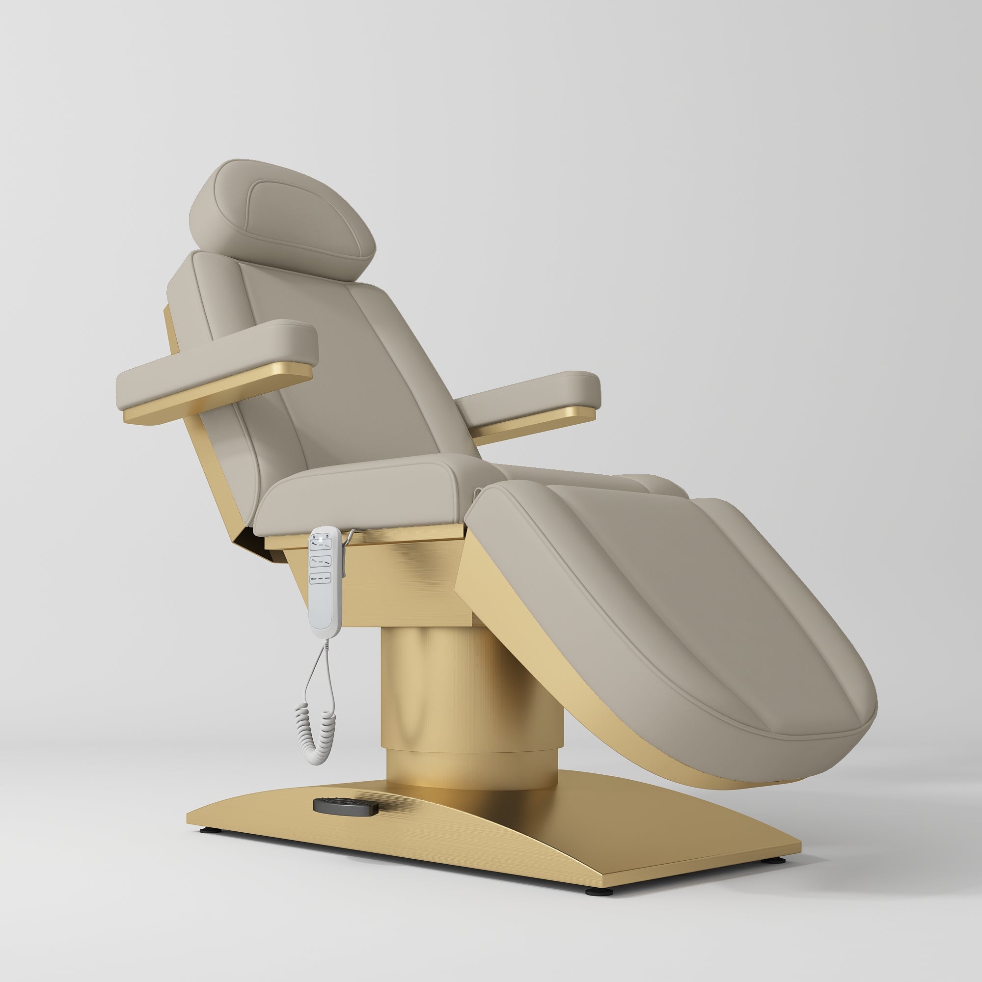 Virtue – luksusowe elektryczne łóżko kosmetyczne 360° - Kamienny Taupe