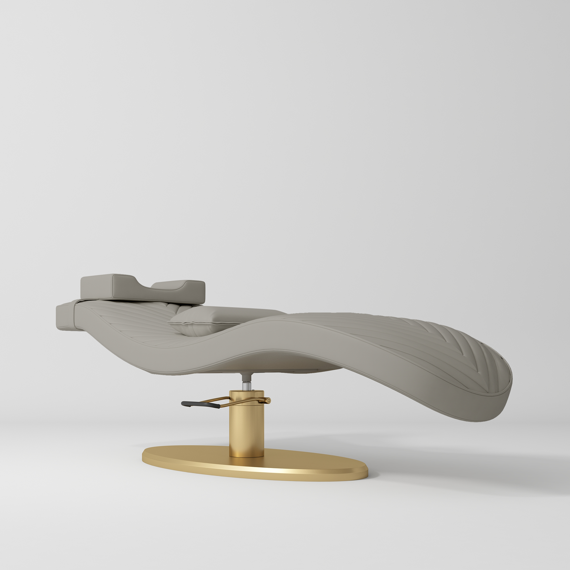 Ergonomiczne łóżko kosmetyczne do zabiegów beauty Royale - Perłowy Szarobeż