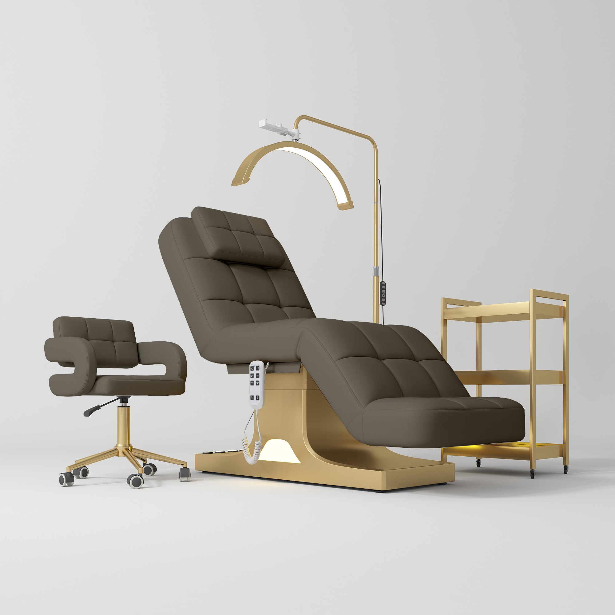 Möbelset für Salon Saphir Version A – Schokoladen-Mocha