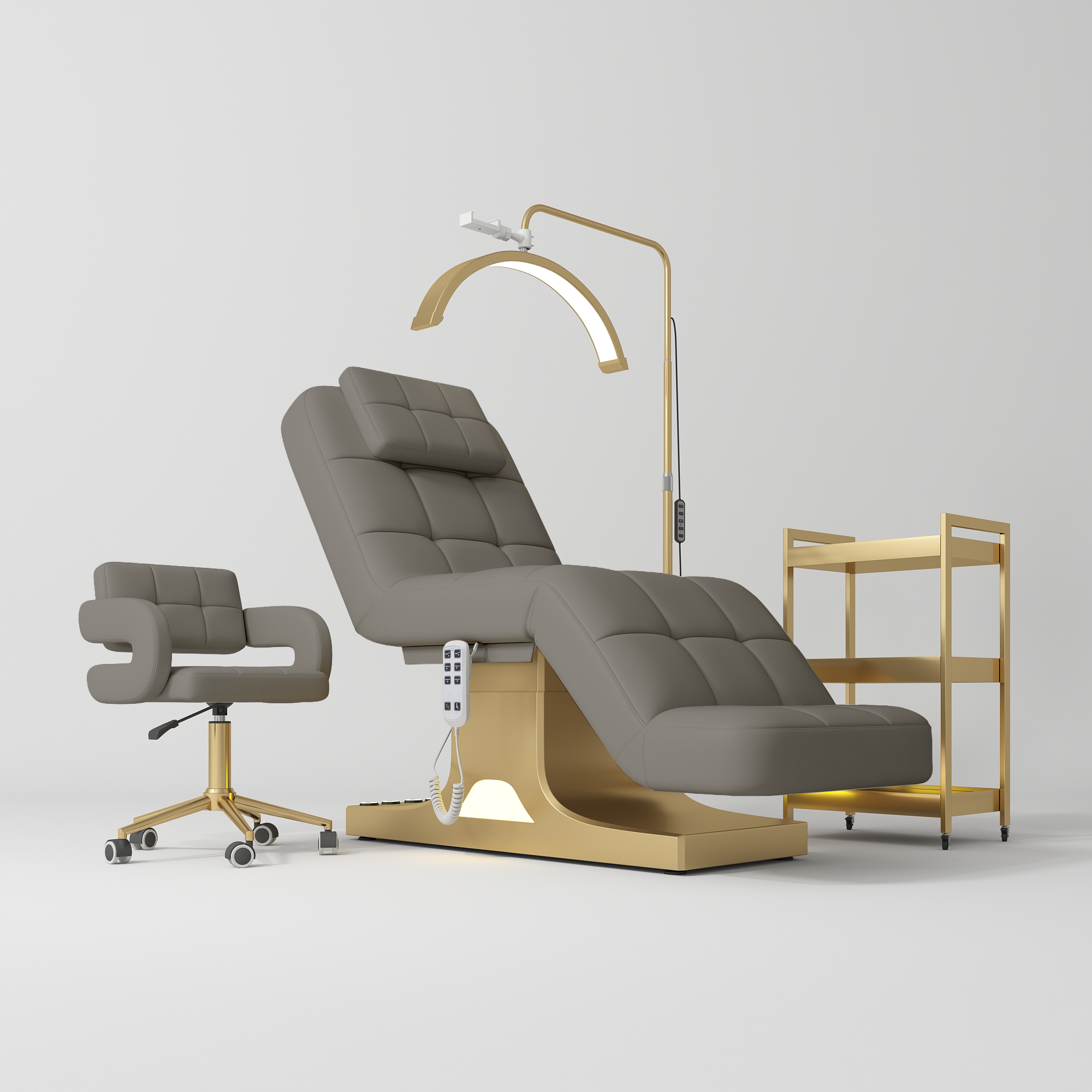 Möbelset für Salon Saphir Version A – Tiefes Aschgrau