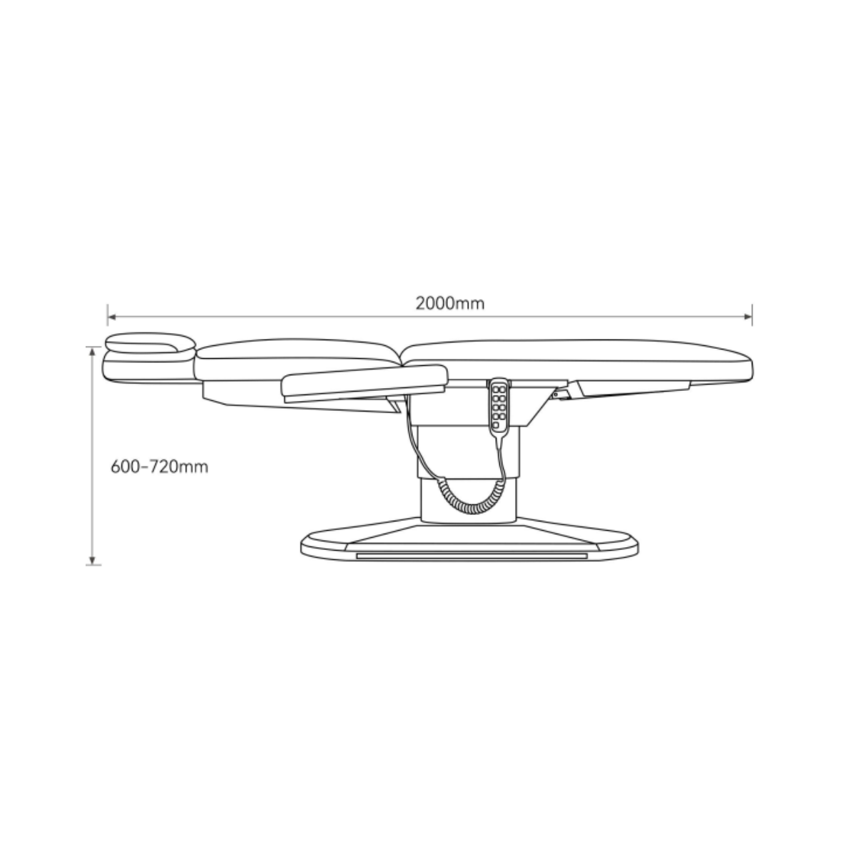Elektryczne łóżko do zabiegów i stylizacji rzęs Étoile - Kamienny Taupe