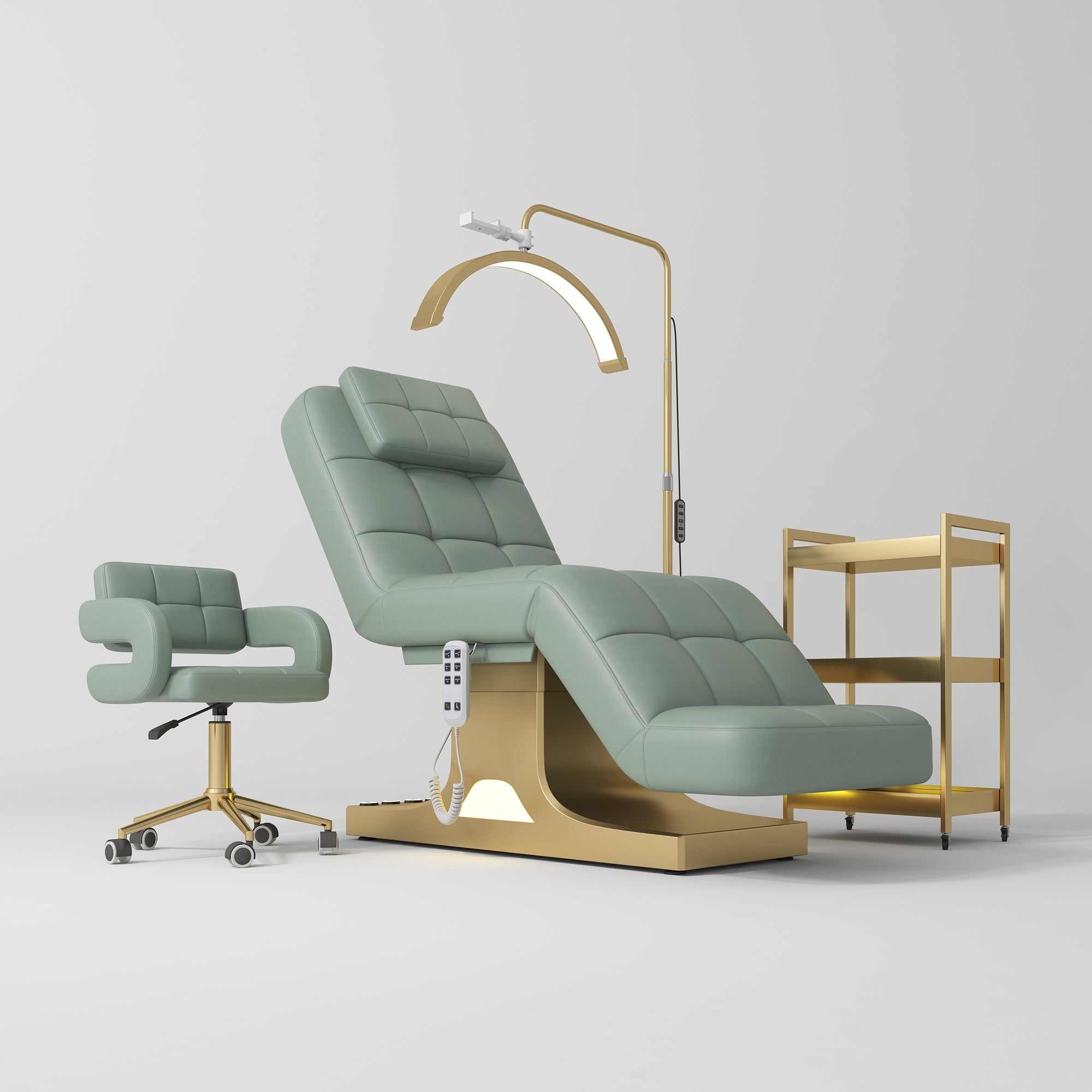 Möbelset für Salon Saphir Version A - Olivgrün