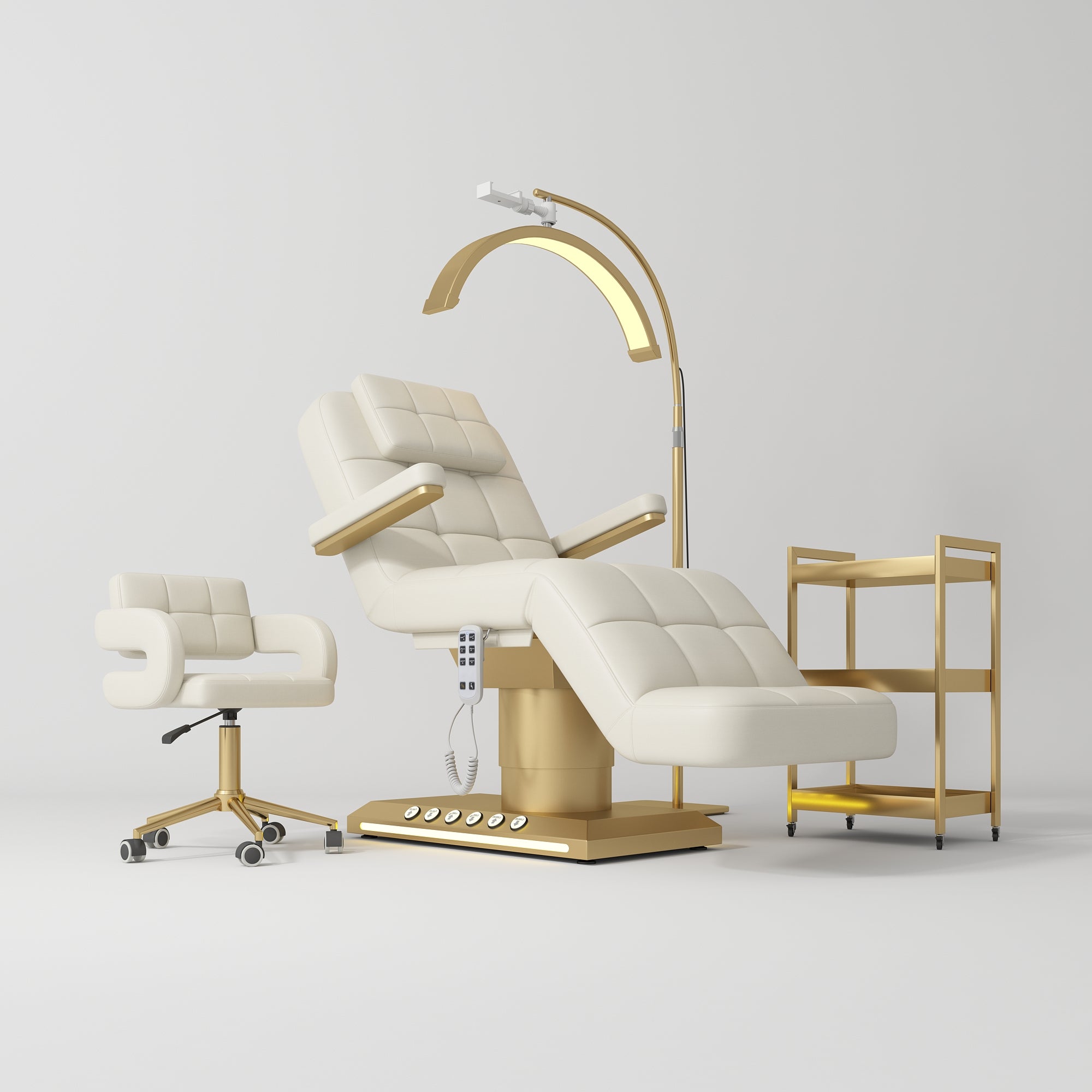 Möbelset für Salon Saphir Version B - Cremefarben