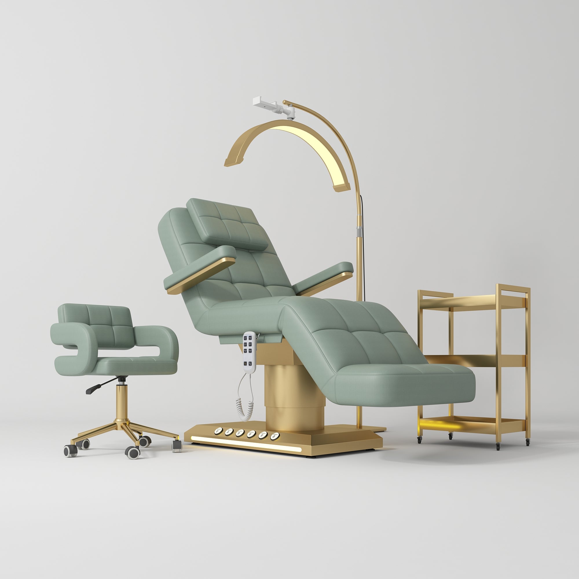 Möbelset für Salon Saphir Version B - Olivgrün