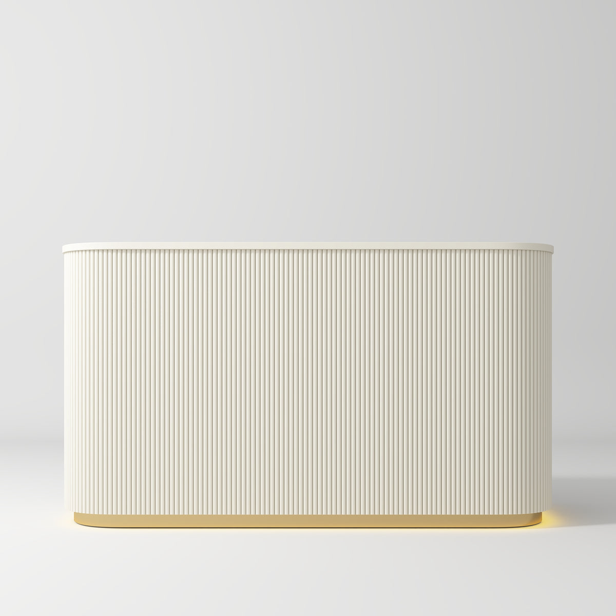 OUTLET 40 - Reception cosmetica Averne LED – banco reception per salone 100cm - Crema
