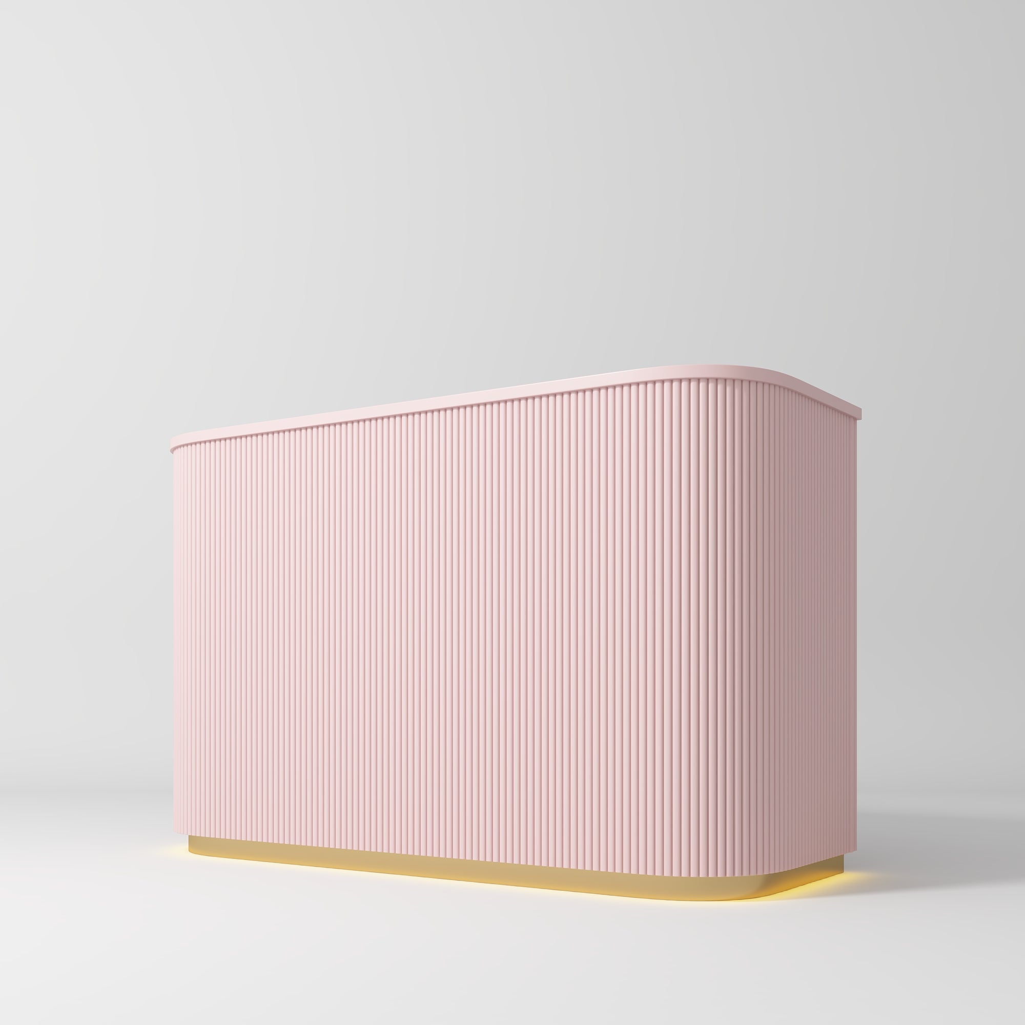 Kozmetická recepcia Averne LED – recepčný pult do salónu - Ružová