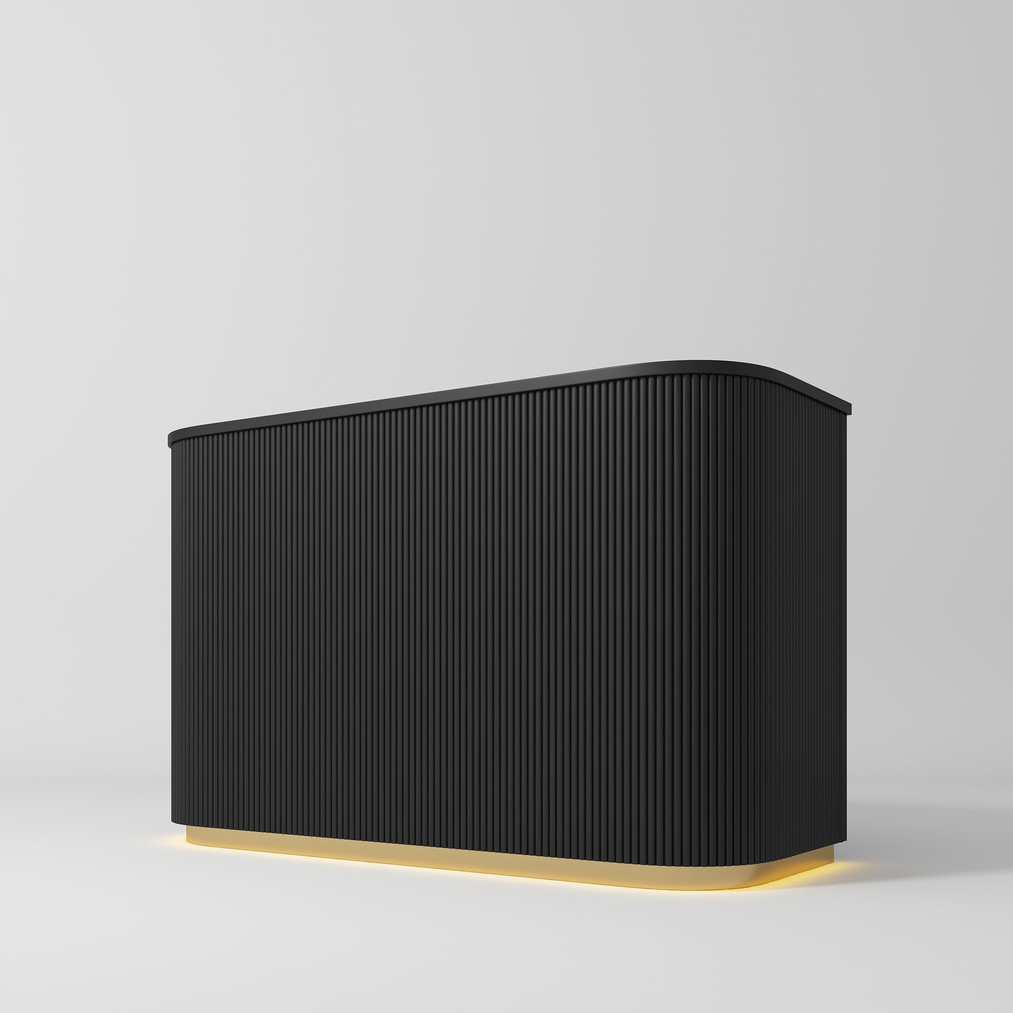 Kosmetická recepcia Averne LED – recepčný pult do salónu - čierny