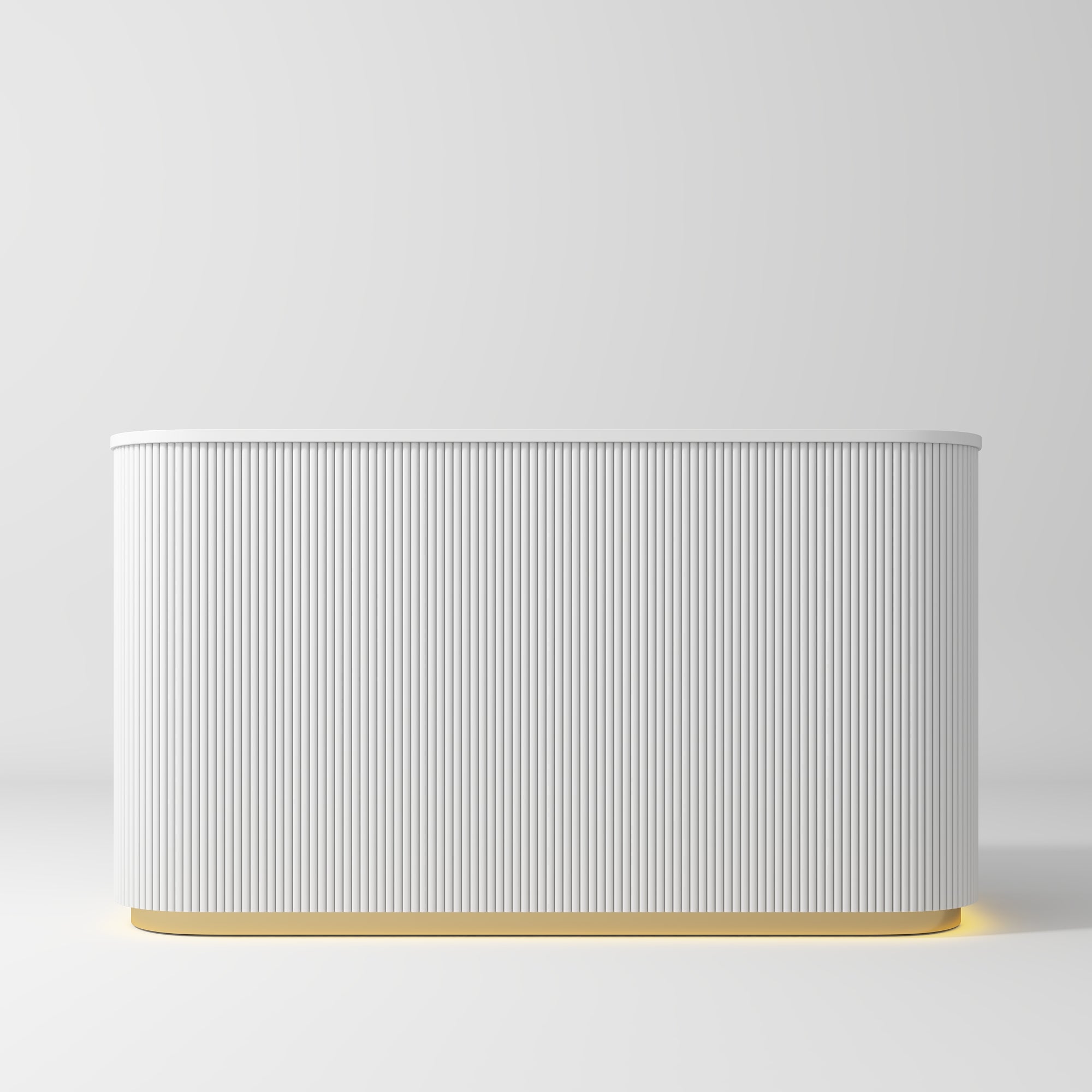 OUTLET 1 – Averne LED-kosmetikreception – receptionsdisk til salon, 100cm – Hvid