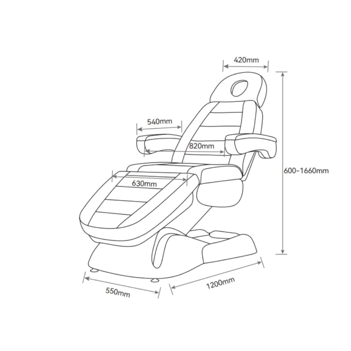 Luksusowe łóżko kosmetyczne Grace - Czekoladowa Mocha