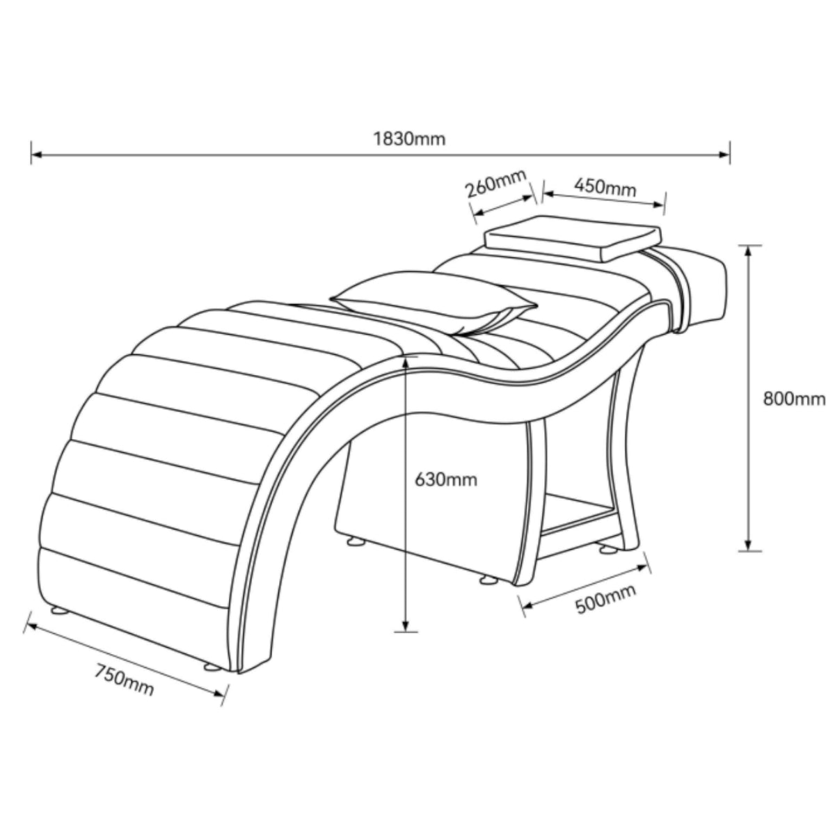 Łóżko kosmetyczne do stylizacji rzęs Luxe – Ergonomiczne i luksusowe - Biały