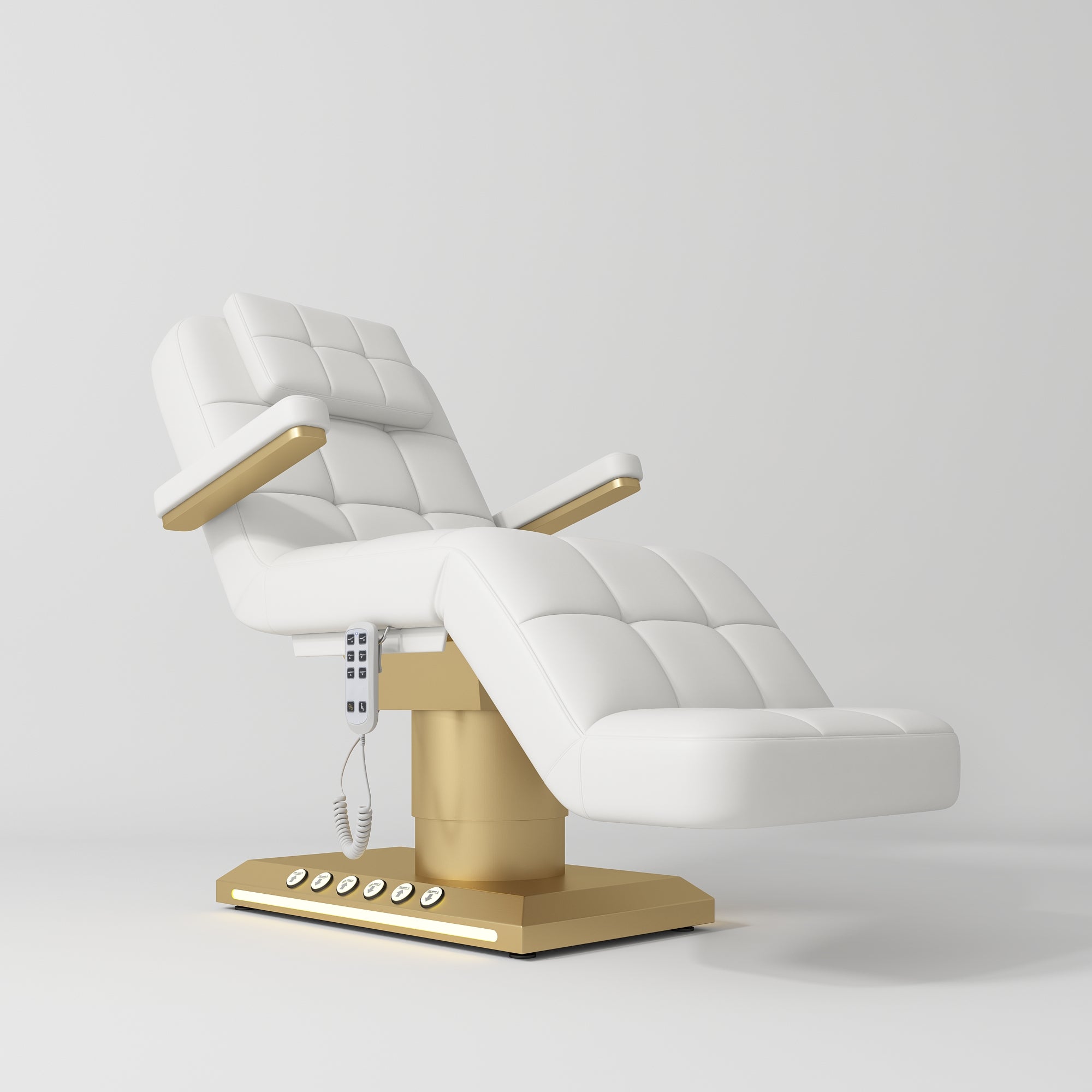 Saphir wersja B - luksusowe elektryczne łóżko kosmetyczne - Biały