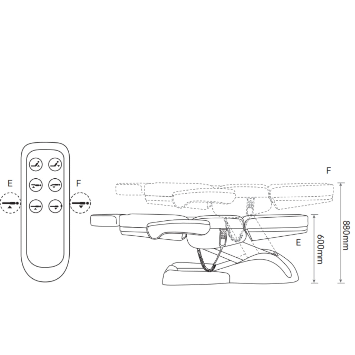 Luksusowe łóżko kosmetyczne Grace - Czekoladowa Mocha