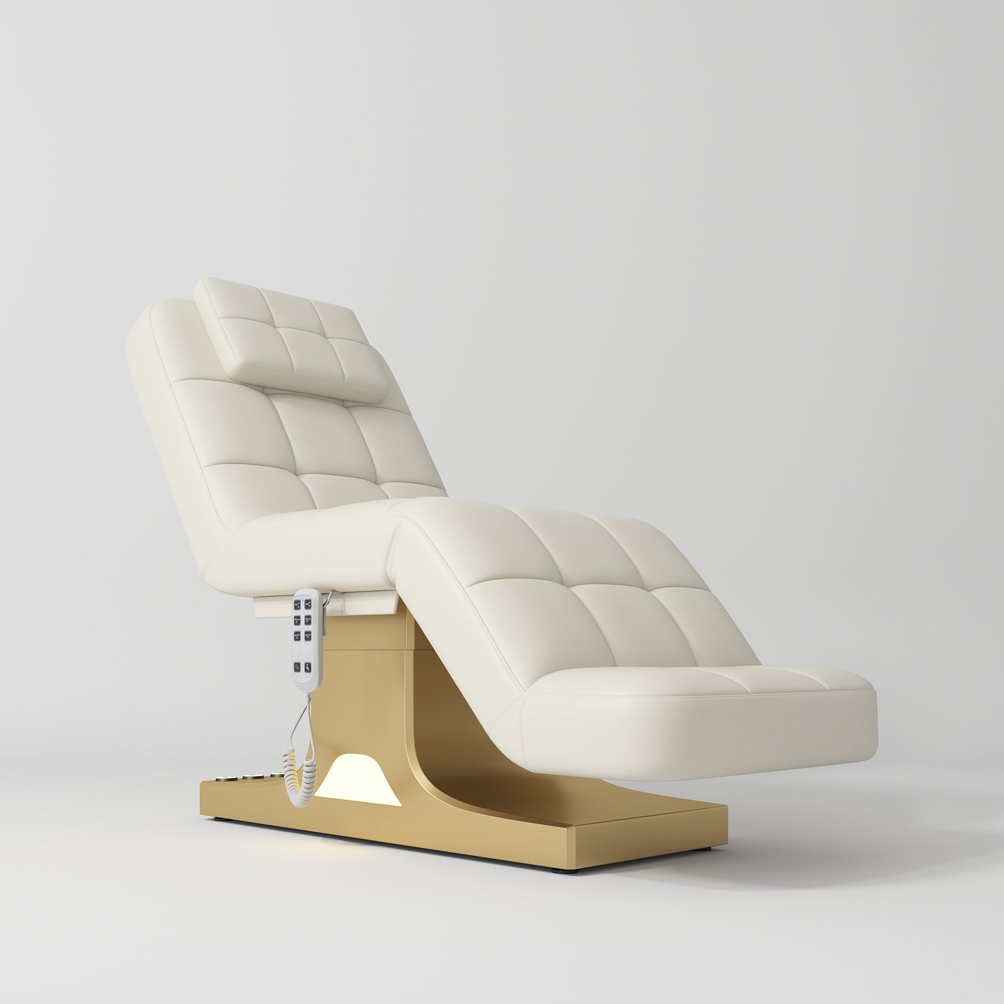 Saphir wersja A - luksusowe elektryczne łóżko kosmetyczne - Kremowy