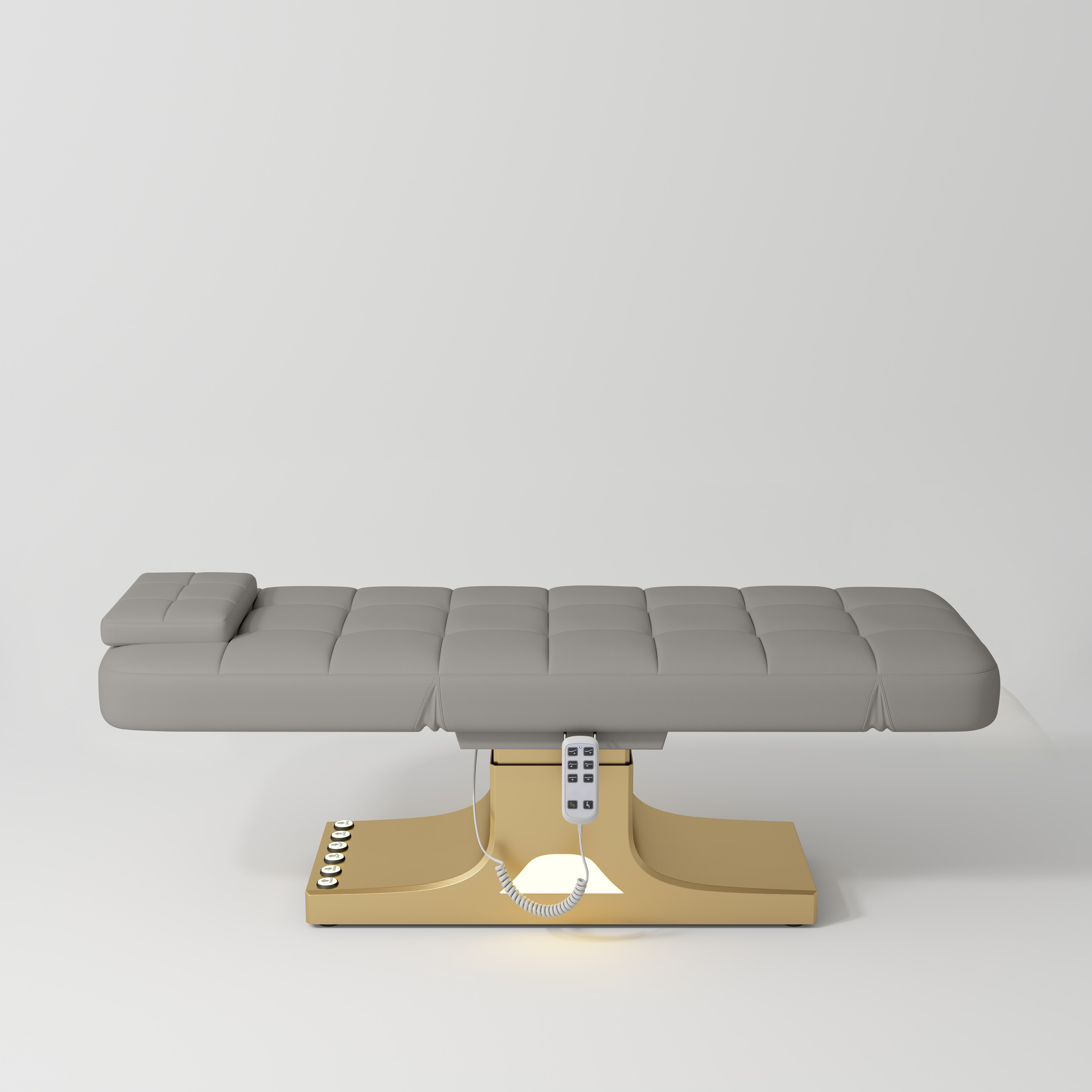 Saphir wersja A - luksusowe elektryczne łóżko kosmetyczne - Perłowy Szarobeż