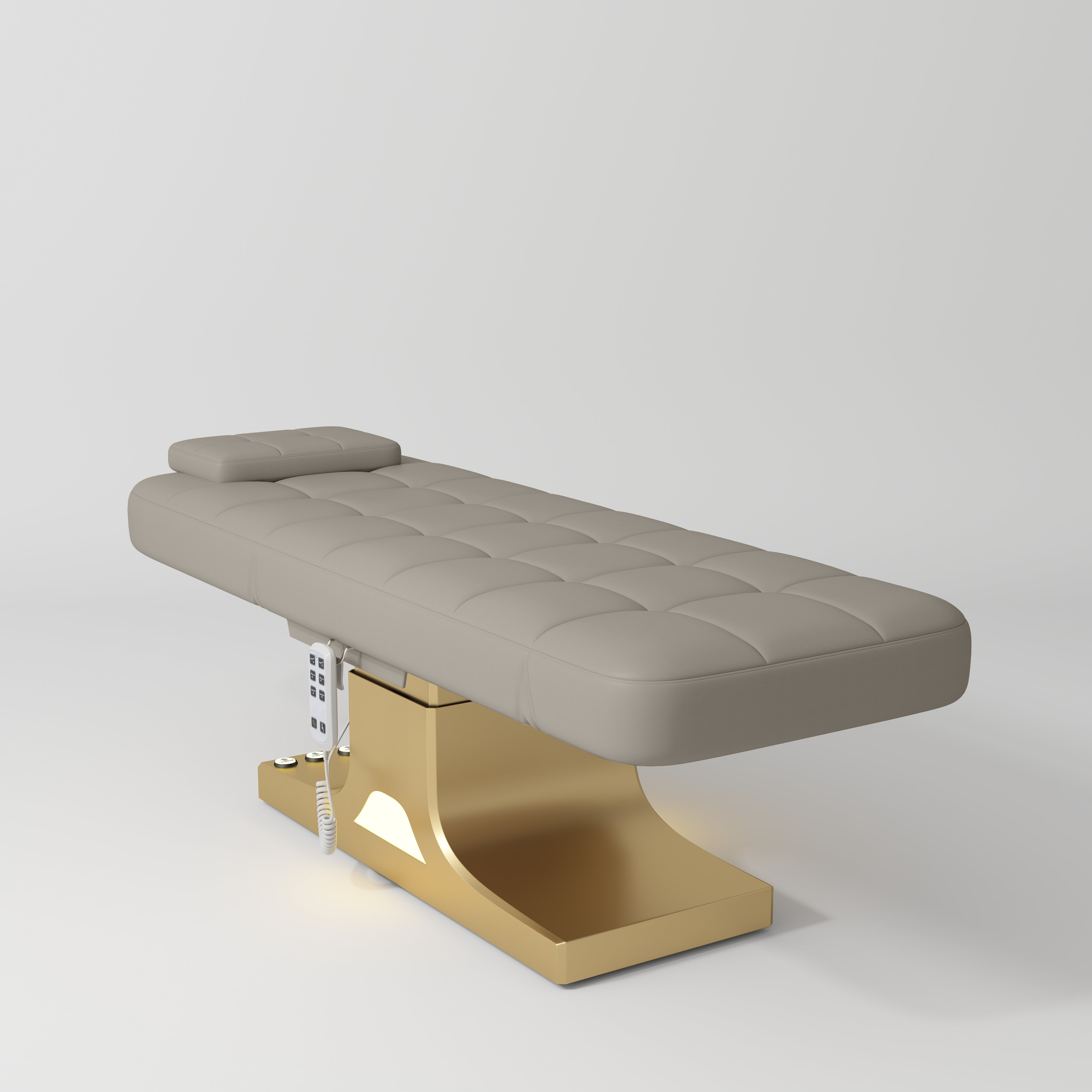 Saphir wersja A - luksusowe elektryczne łóżko kosmetyczne - Kamienny Taupe