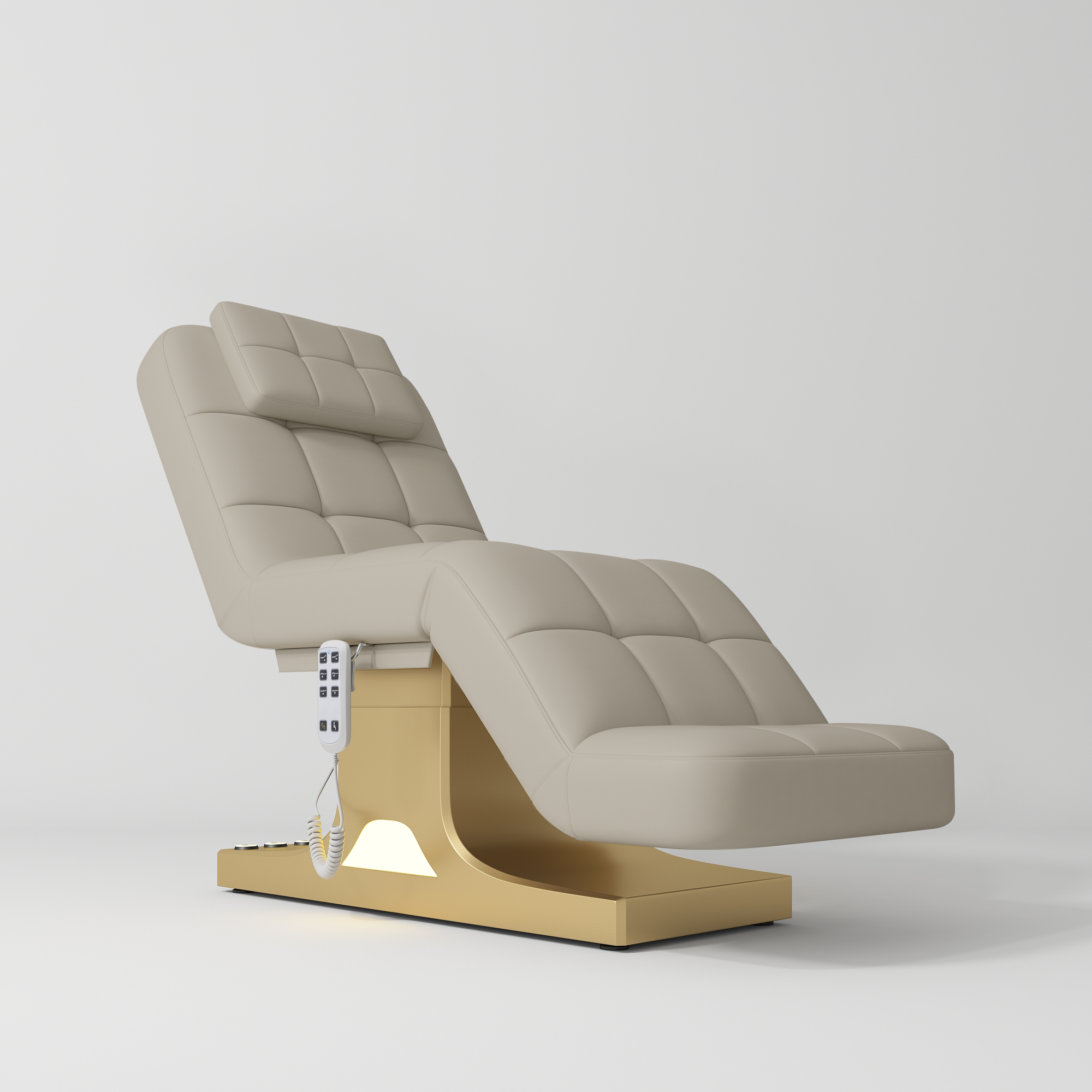 Saphir versione A - letto cosmetico elettrico di lusso - Taupe Pietra