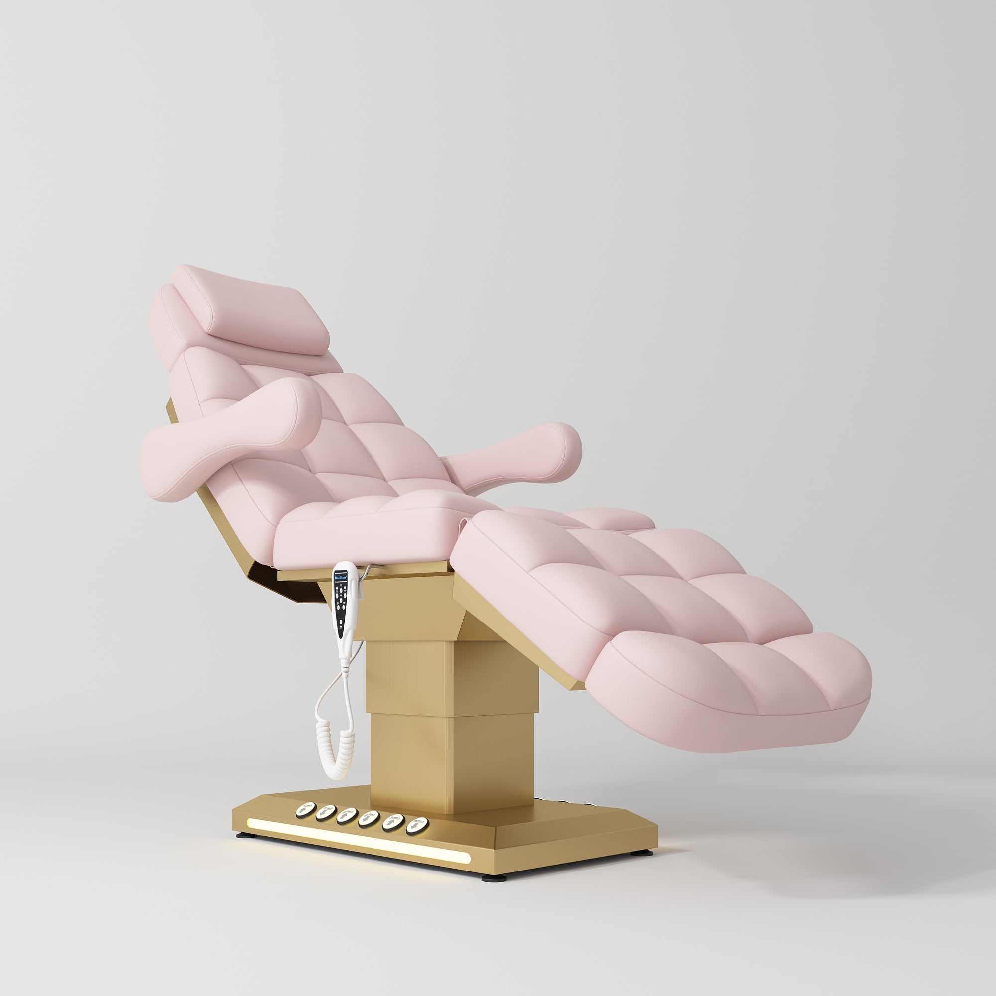 Luksusowe elektryczne łóżko kosmetyczne Orielle wersja B - Jasno Różowy