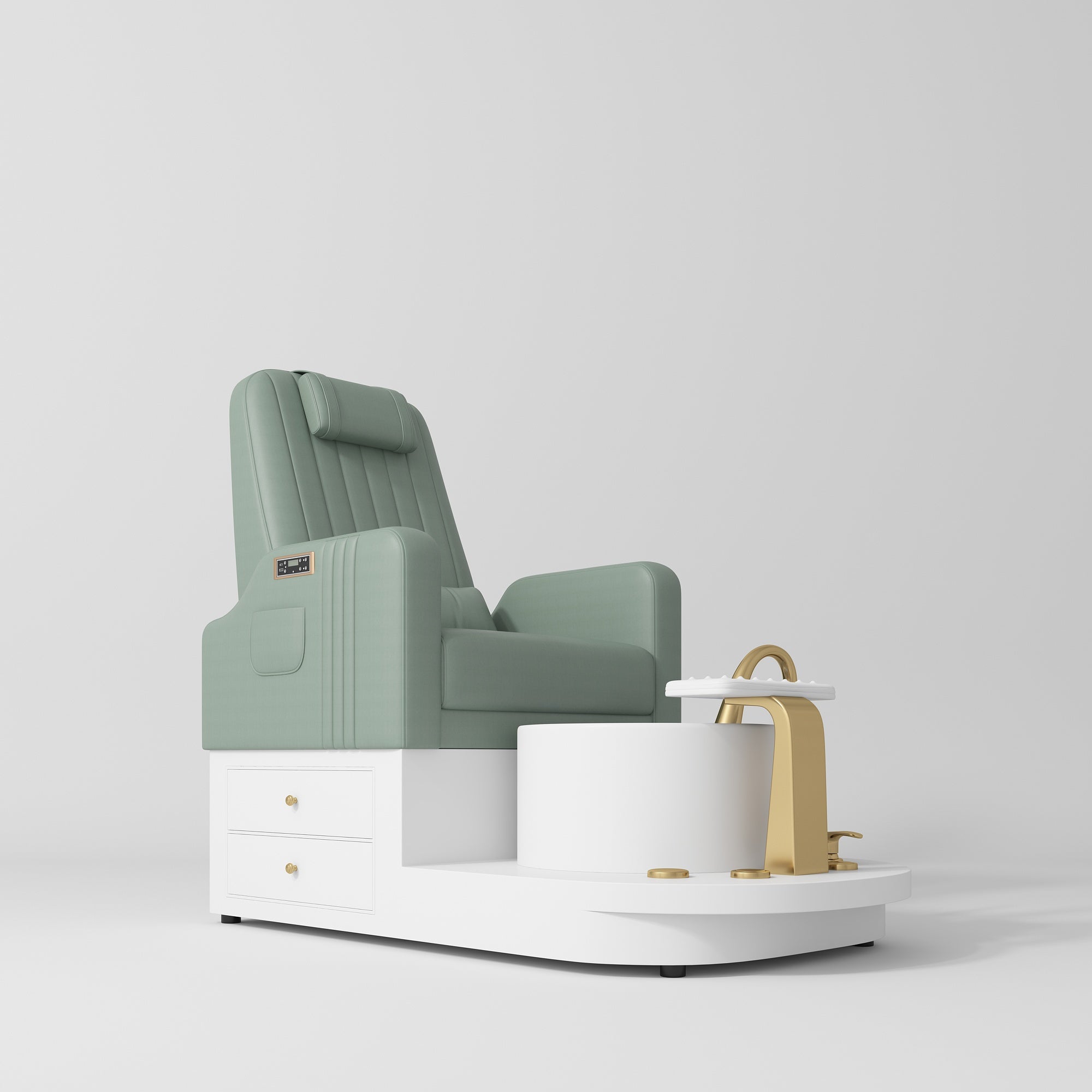 Noémie – luksusowy elektryczny fotel do pedicure z masażem - Oliwkowy