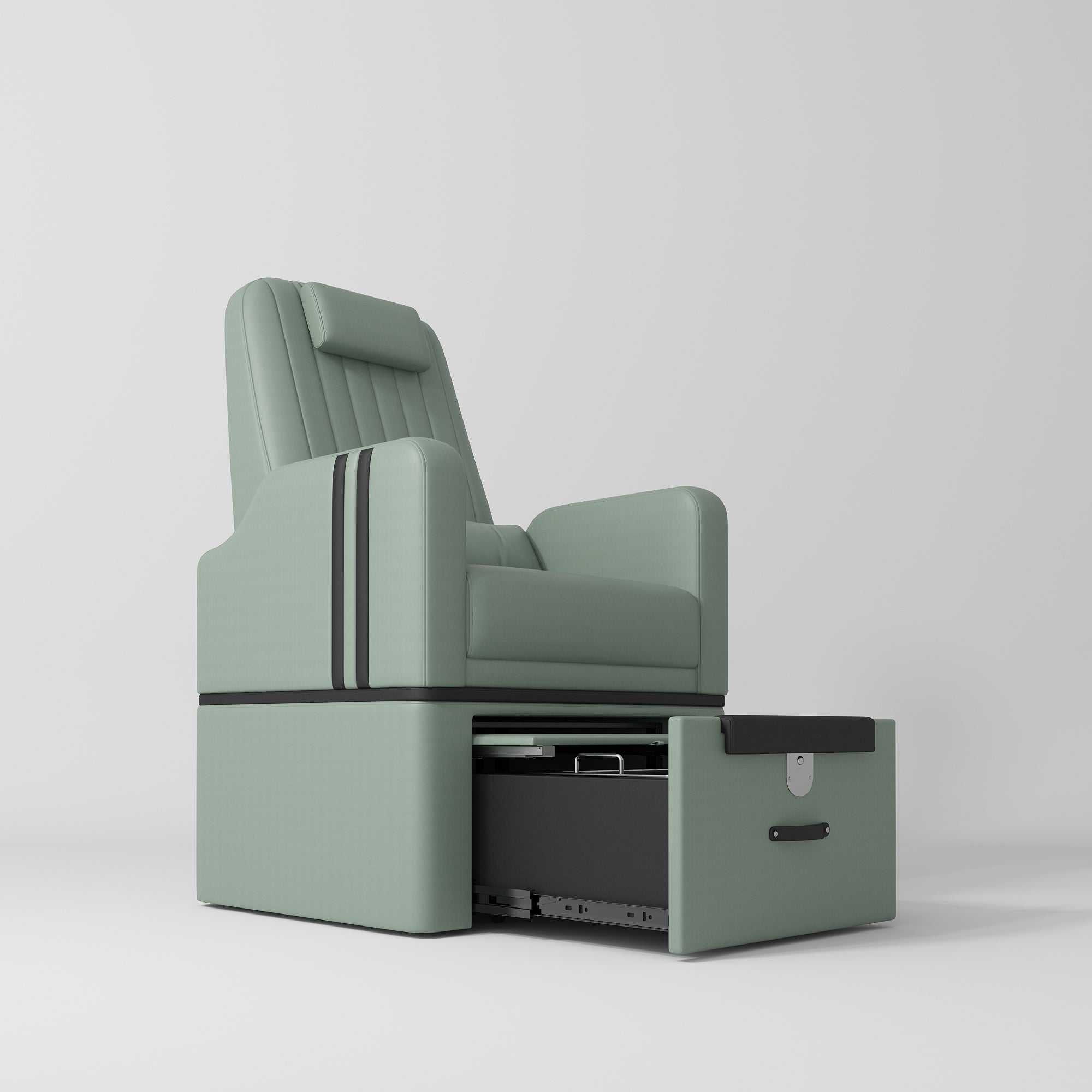 Perle – luksusowy fotel do pedicure bez instalacji wodnej - Oliwkowy