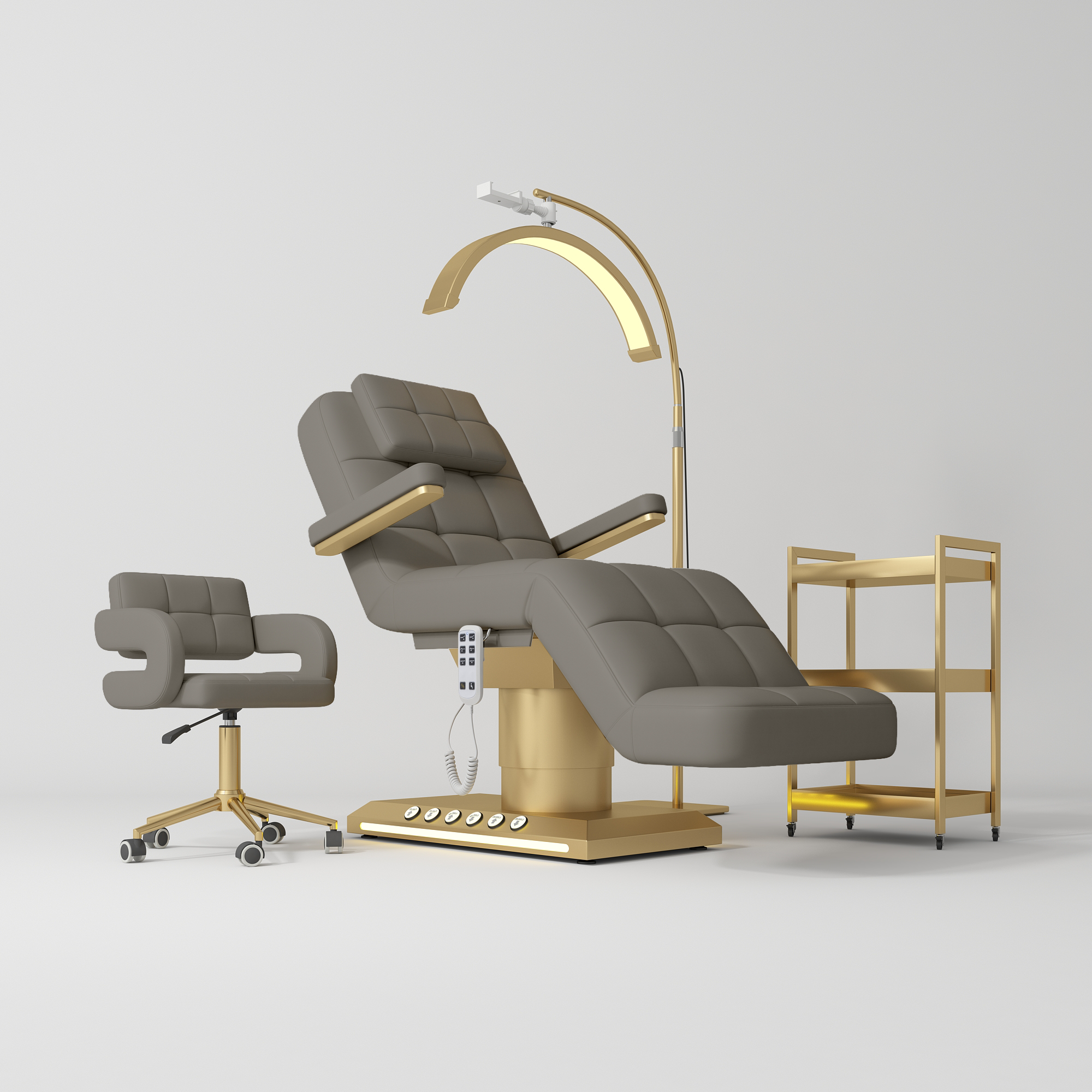 Möbelset für Salon Saphir Version B - Tiefes Aschgrau