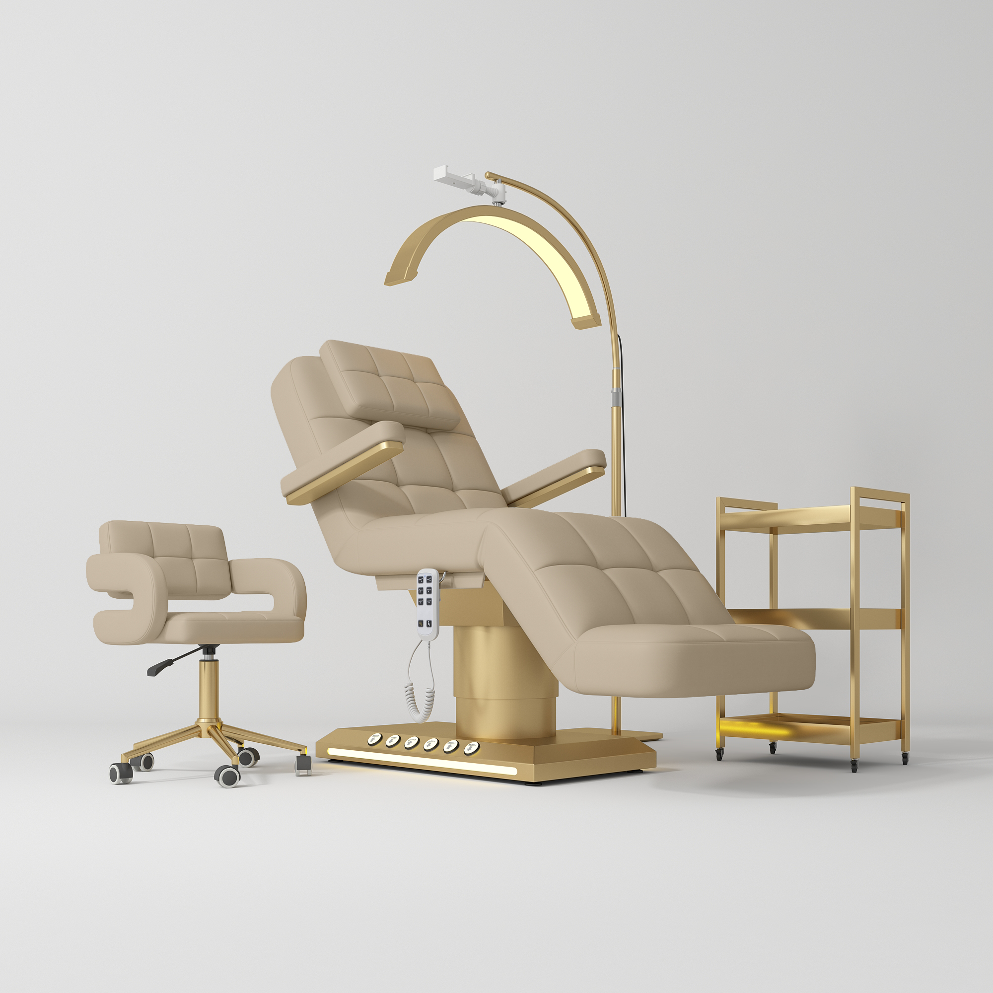 Möbelset für Salon Saphir Version B - Warmes Beige