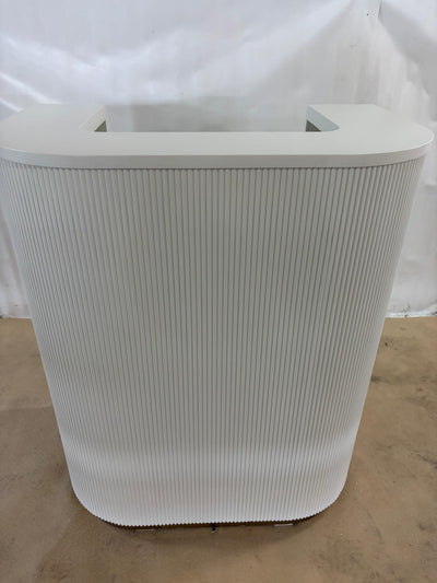 OUTLET 1 – Kosmetická recepce Averne LED – recepční pult do salonu, 100 cm – bílý