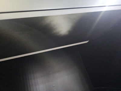 OUTLET 34 – Kozmetický recepčný pult Averne LED – recepčný pult do salónu 180 cm – čierny