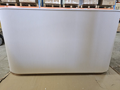 OUTLET 44 - Kosmetikos registratūra Averne LED – 180cm registratūros stalas salonui - Balta