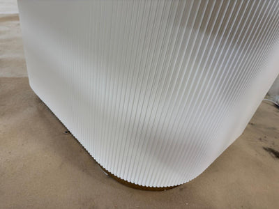 OUTLET 1 – Kosmetická recepce Averne LED – recepční pult do salonu, 100 cm – bílý