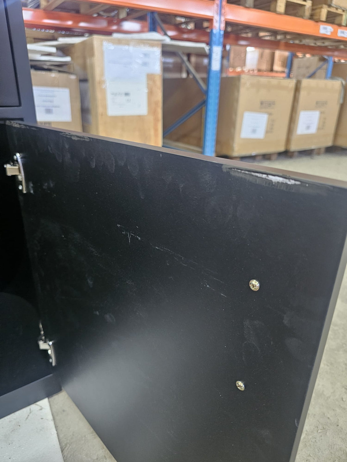 OUTLET 35 - Recepcja kosmetyczna Averne LED – lada recepcyjna do salonu 180cm - Czarny