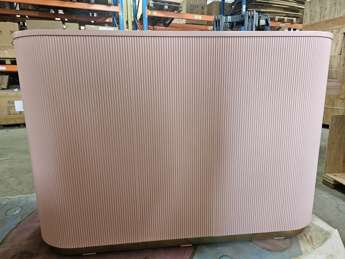 OUTLET 24 - Kosmetická recepce Averne LED – recepční pult do salonu 180cm - Růžová