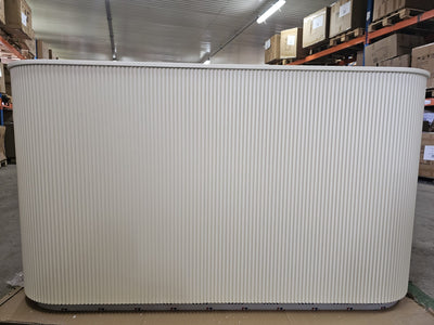 OUTLET 48 - Réception cosmétique Averne LED – comptoir d’accueil pour salon 180cm - Crème