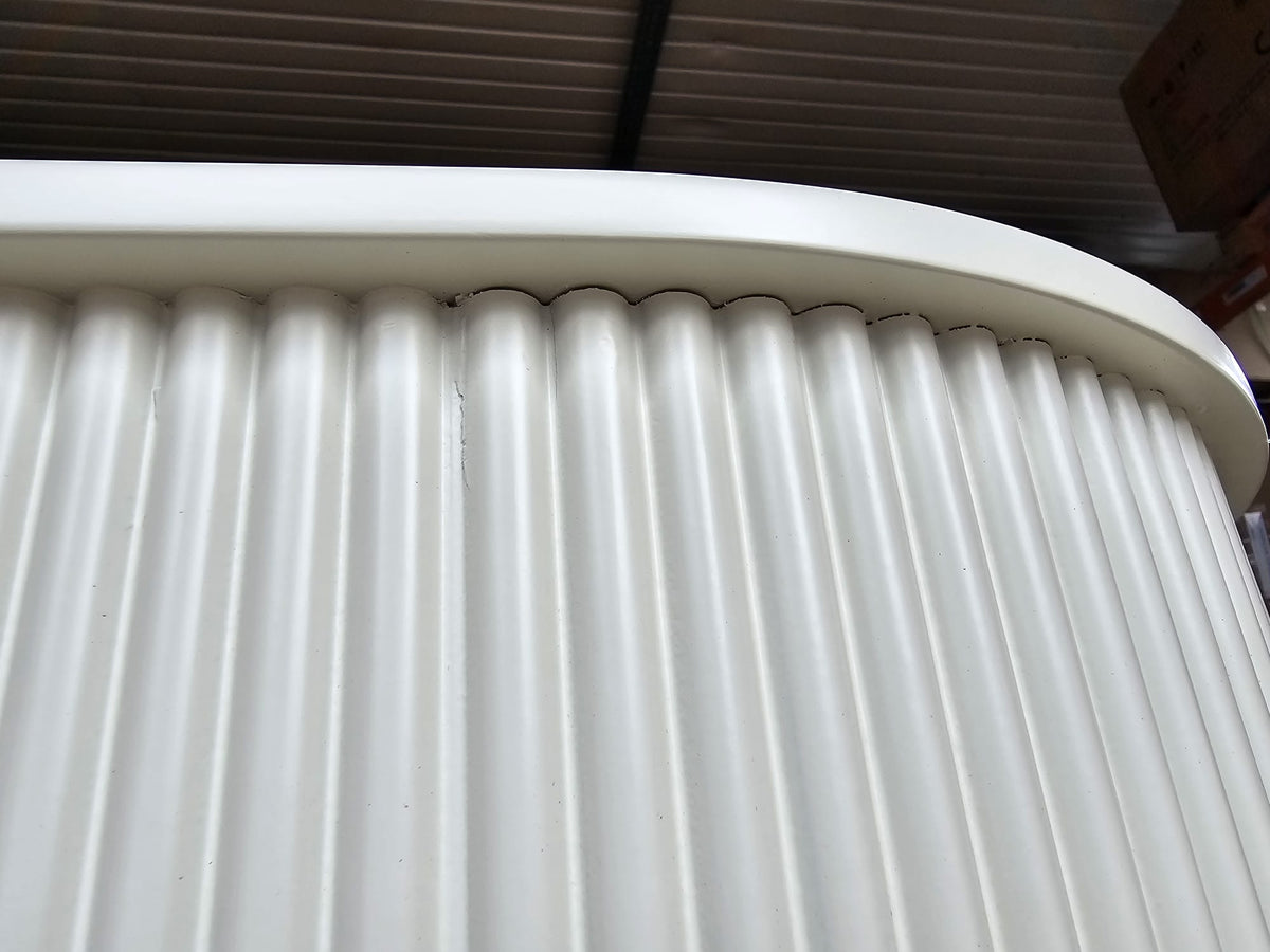 OUTLET 55 - Kosmetikos registratūra Averne LED – 100cm registratūros stalas salonui - Kreminė