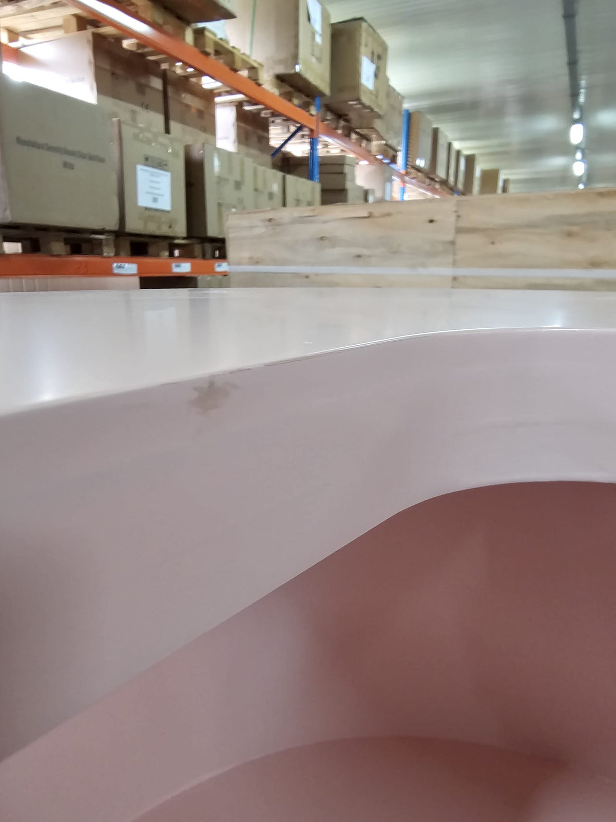 OUTLET 24 - Kosmetická recepce Averne LED – recepční pult do salonu 180cm - Růžová