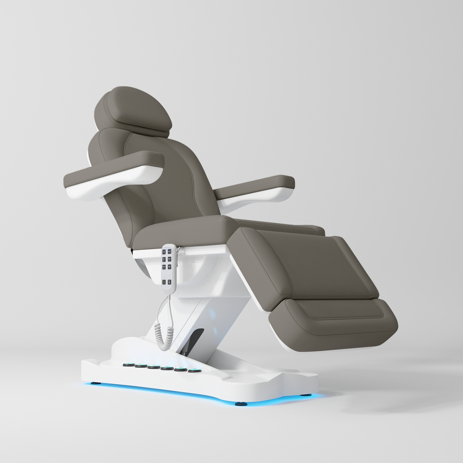 Éclat – elektryczne łóżko zabiegowe ze sterowaniem nożnym - Głęboki Popiel