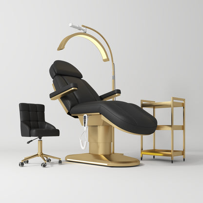 Complete Salon Étoile Black Set - Electric Bed, Chair, Lamp and Beauty Assistant