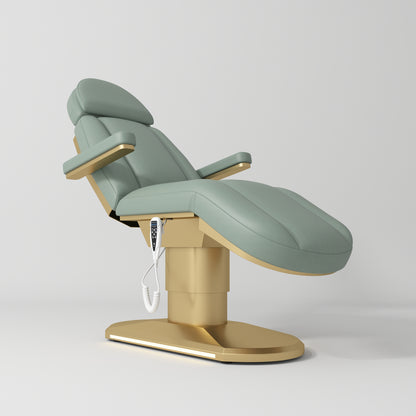 Complete Green Salon Set - Electric Bed, Chair, Lamp and Cosmetic Assistant