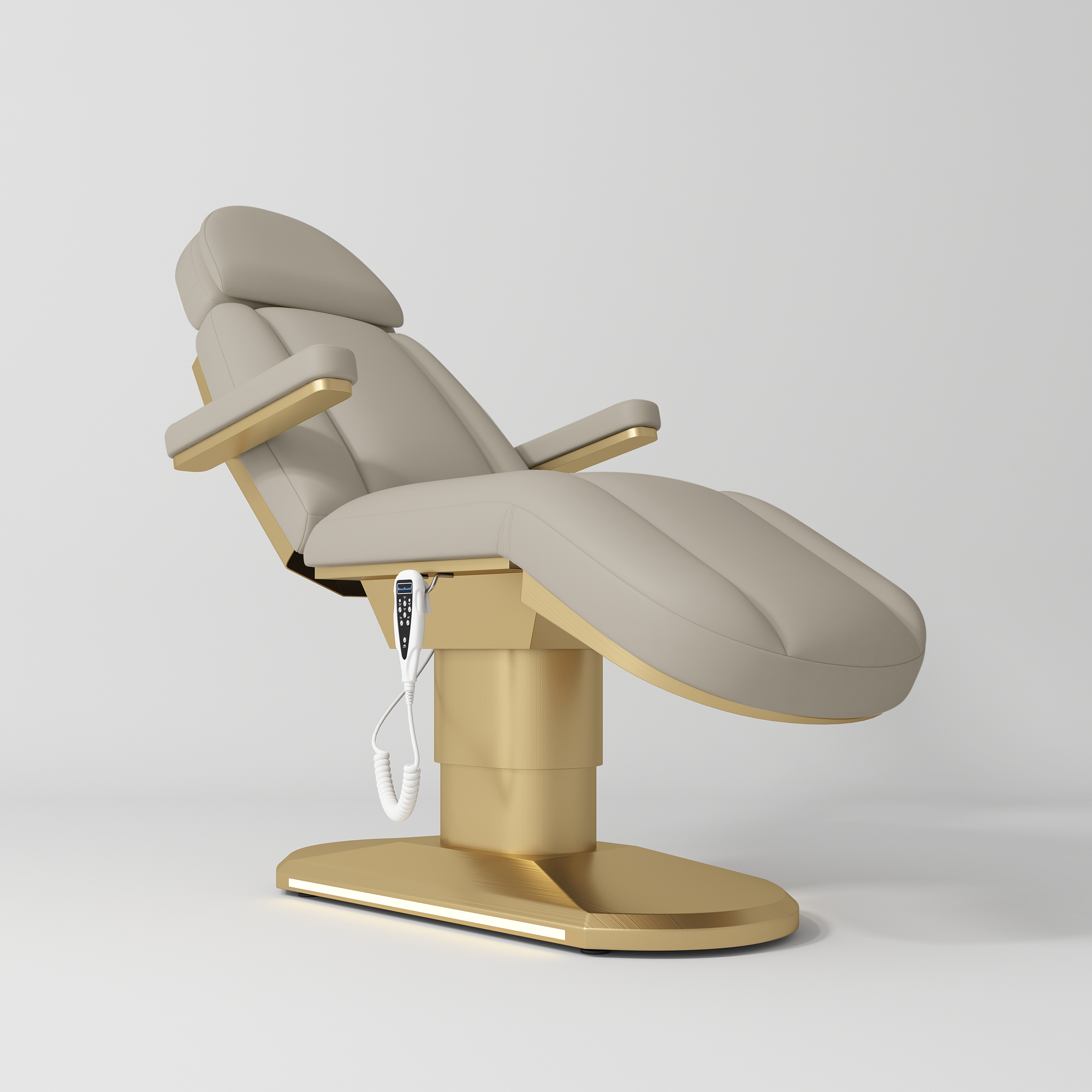 Elektryczne łóżko do zabiegów i stylizacji rzęs Étoile - Kamienny Taupe