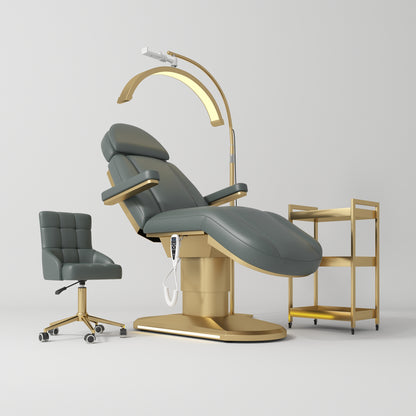 Complete Salon Set Étoile Navy - Electric Bed, Chair, Lamp and Beauty Assistant