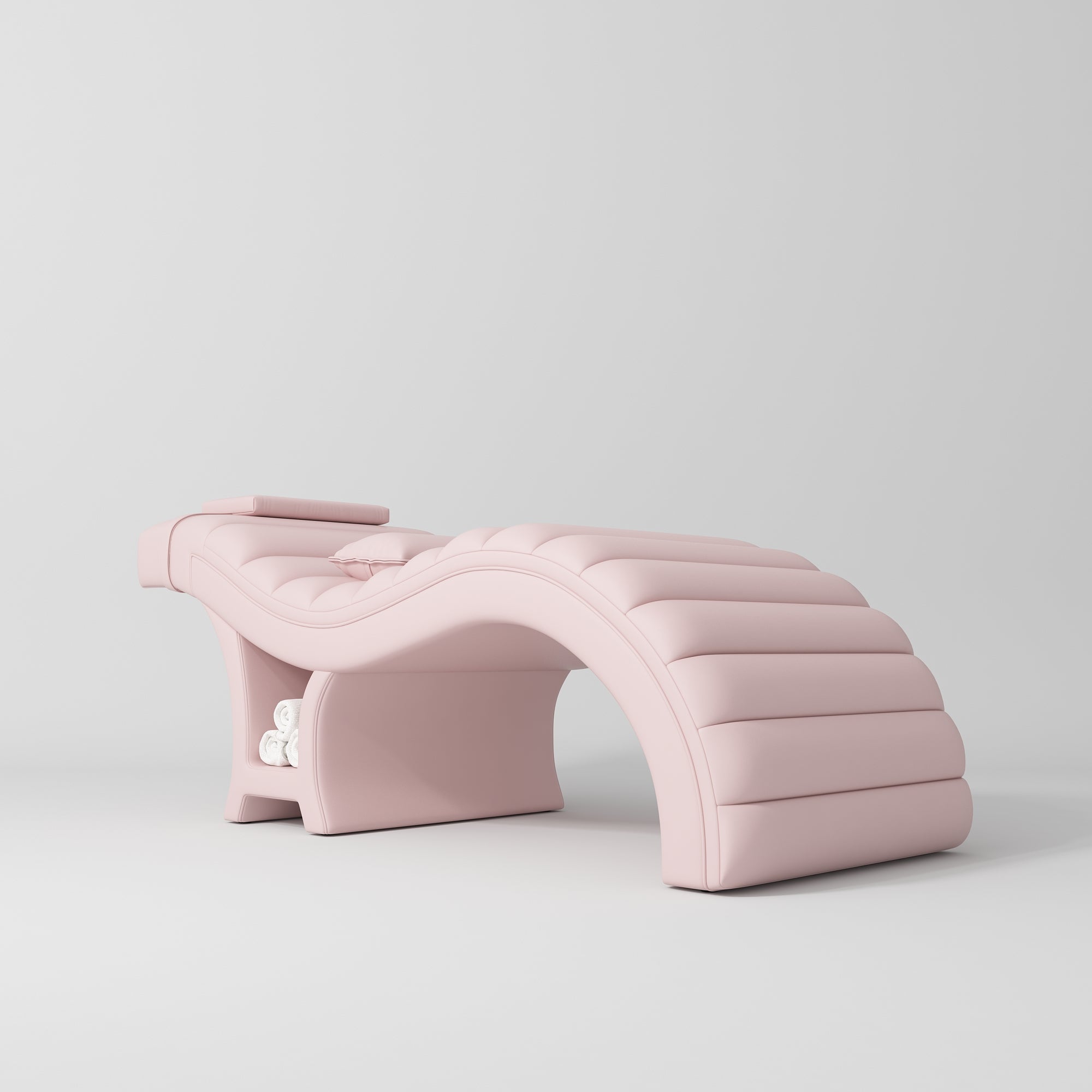 Łóżko kosmetyczne do stylizacji rzęs Luxe – Ergonomiczne i luksusowe - Jasno Różowy